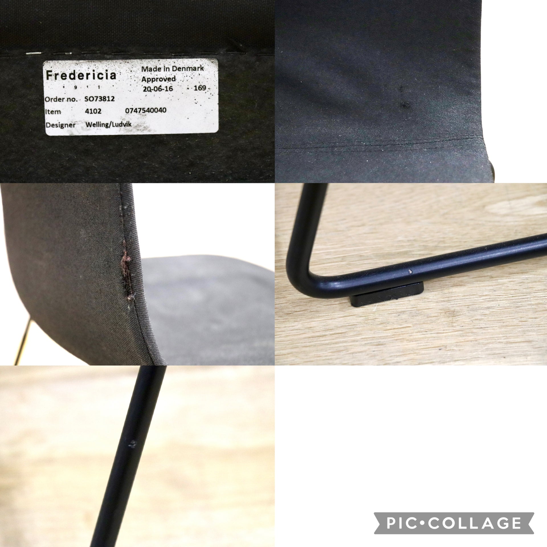 GMJS116B○FREDERICIA / フレデリシア スタッキングチェア ダイニングチェア アームレスチェア デンマーク ファブリック モダン 2脚セット