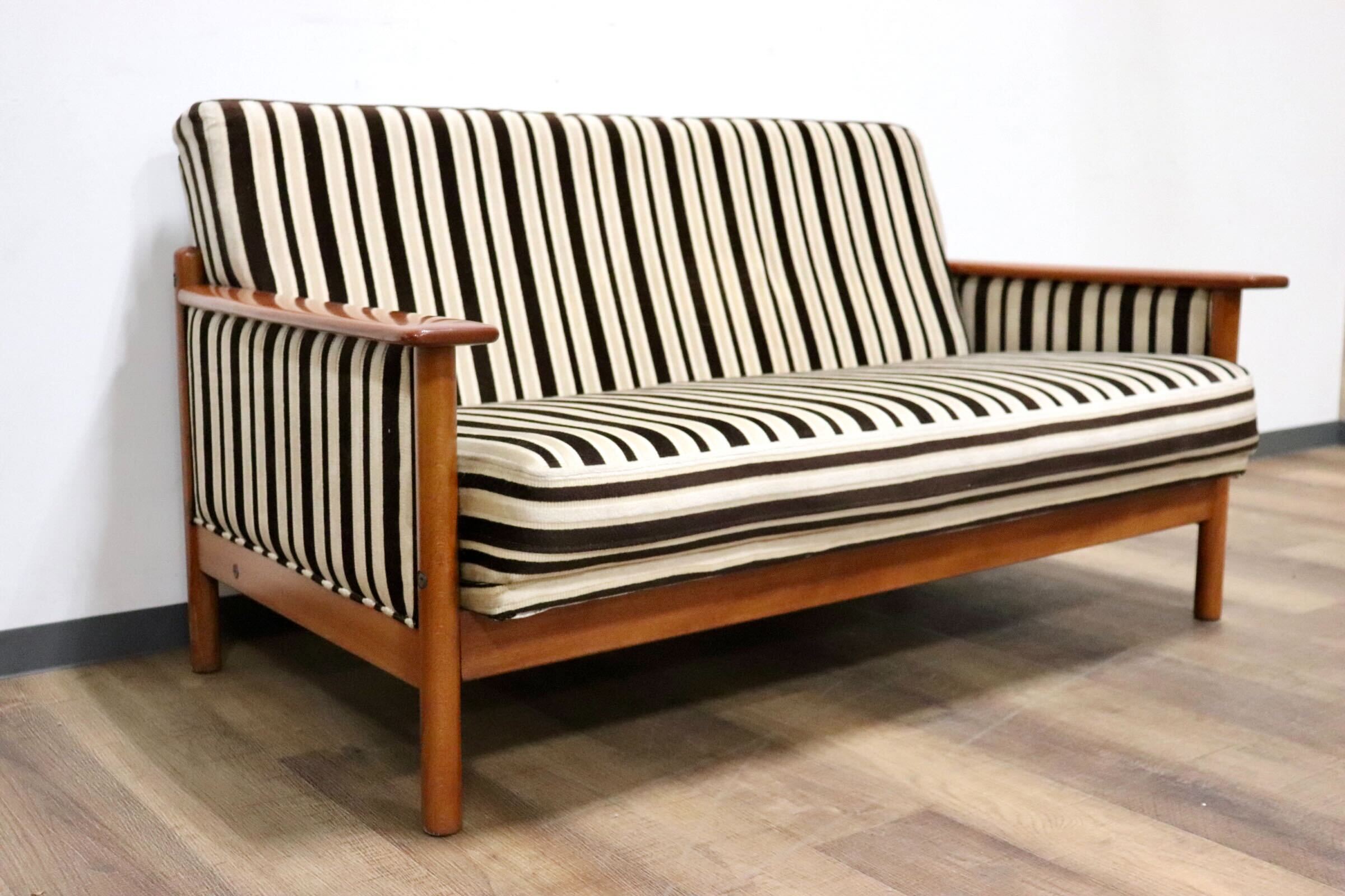 GMHH305○北欧スタイル 2人掛けソファ ラブソファ 2シーター ファブリック 和製 ヴィンテージ アンティーク レトロ カントリー モダン