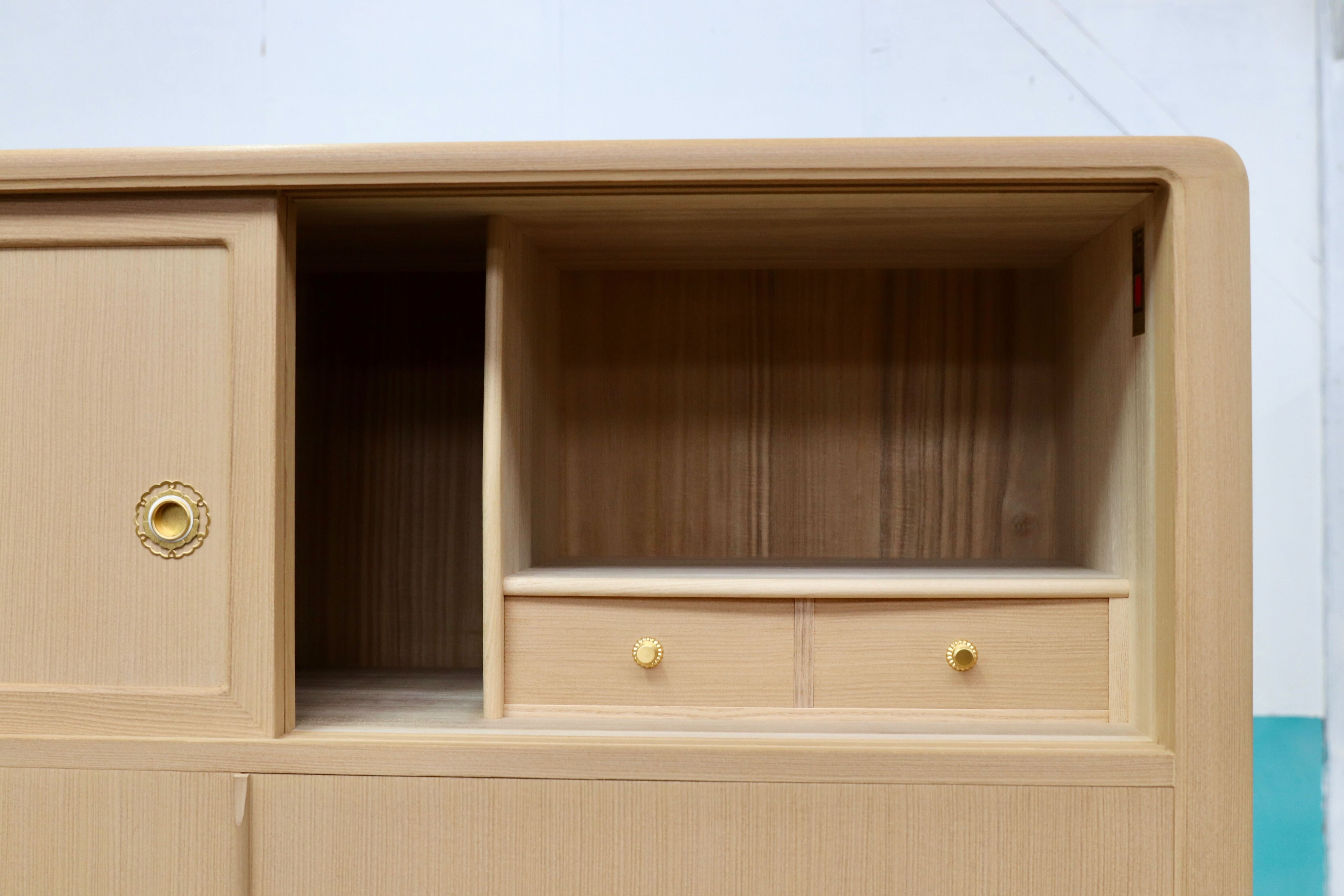 GMIS313○伝統工芸士 岡本国昭 紀州箪笥 和箪笥 着物箪笥 作家物 桐箪笥 和室 衣装箪笥 座敷 最高級 家具