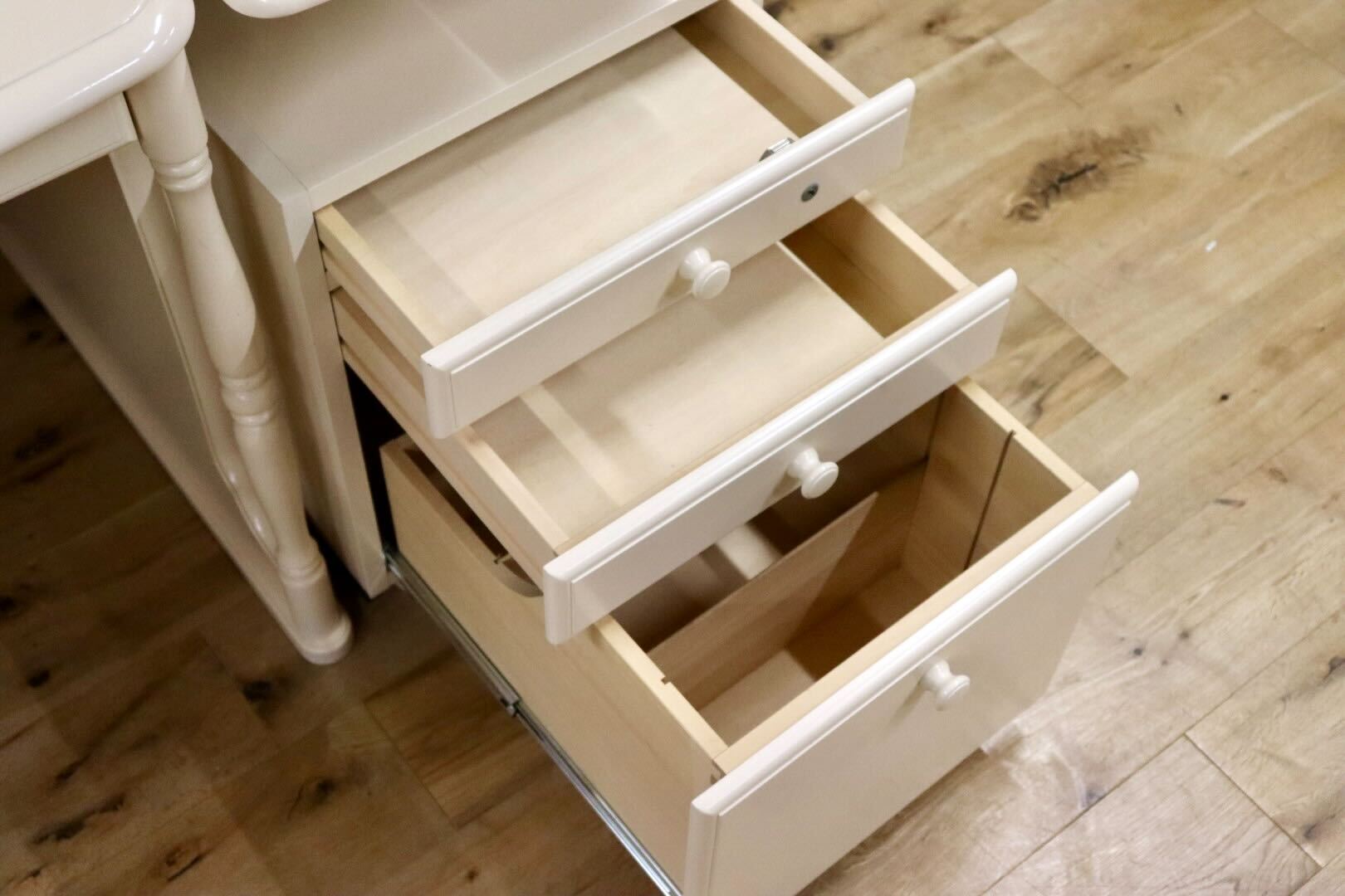 GMHK63○karimoku / カリモク SC3680 学習机 勉強机 ワゴン ブックスタンド カントリー プリンセスアイボリー 約20万 国産家具