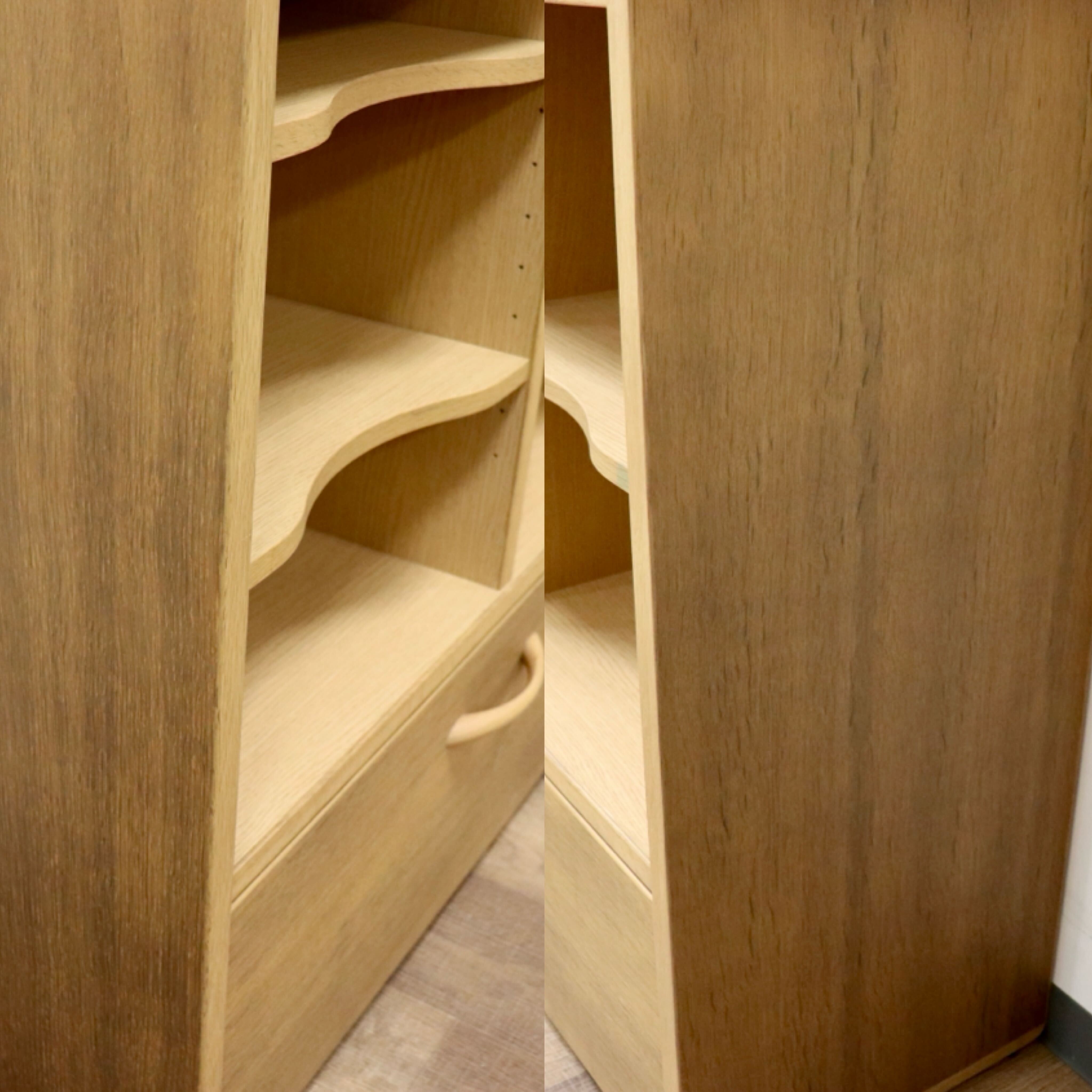 GMHK859○karimoku Benesse / カリモク×ベネッセ 組合せブックシェルフ 楢材 本棚 配置自由 棚板調節可 オーク システムデスク 学習机