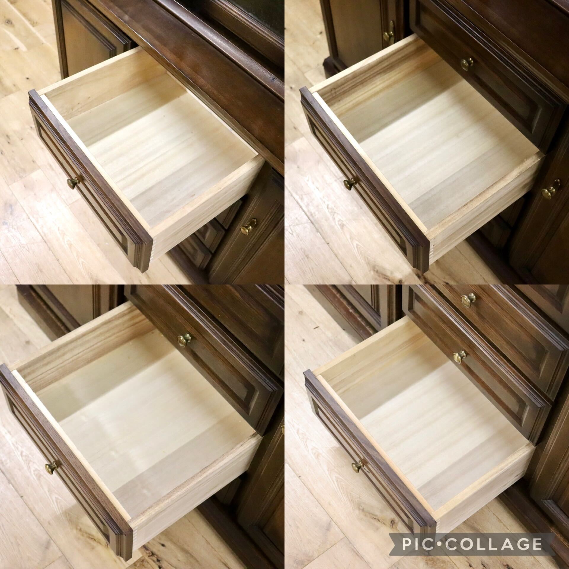 GMHK529○ミランコーポレーション オールドコート 食器棚 カップボード 飾り棚 キャビネット オーク材 ヴィンテージ 高級家具