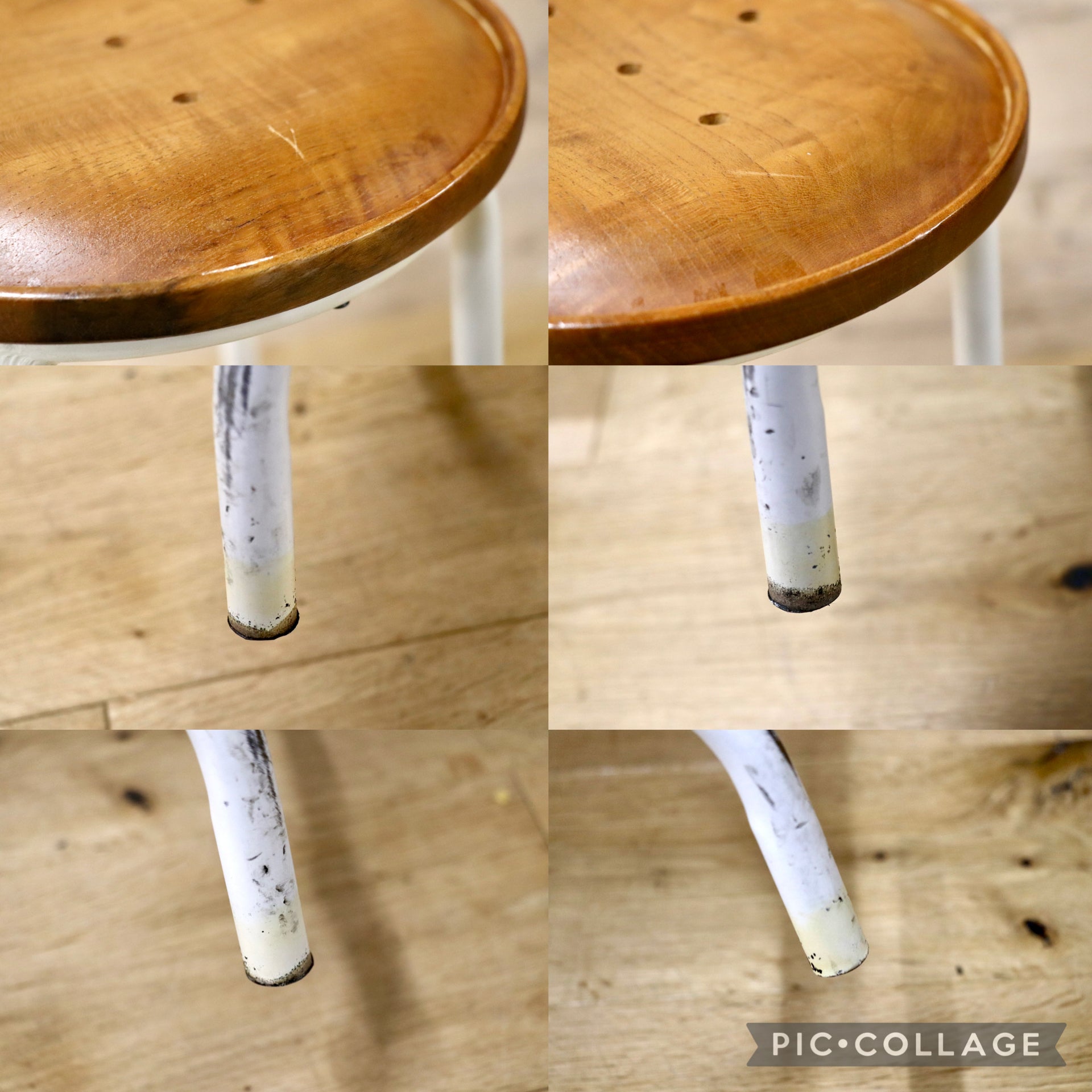 GMJS124B○old maison / オールドメゾン アイアンスツール カウンターチェア ハイスツール チーク無垢材 ヴィンテージ インダストリアル