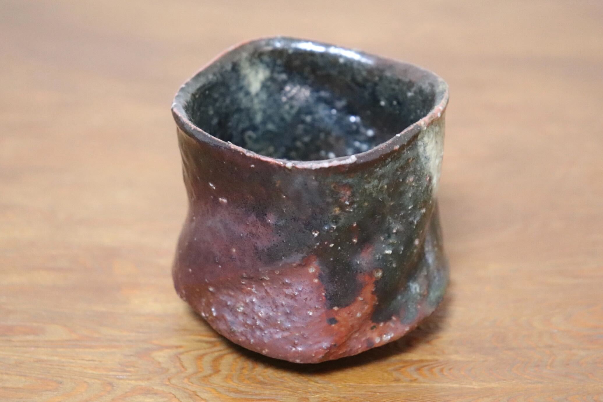 GMIO435A○千代市陶房 清水万佐年 丹波焼 ぐい呑み 酒器 伝統工芸 丹波篠山 未使用