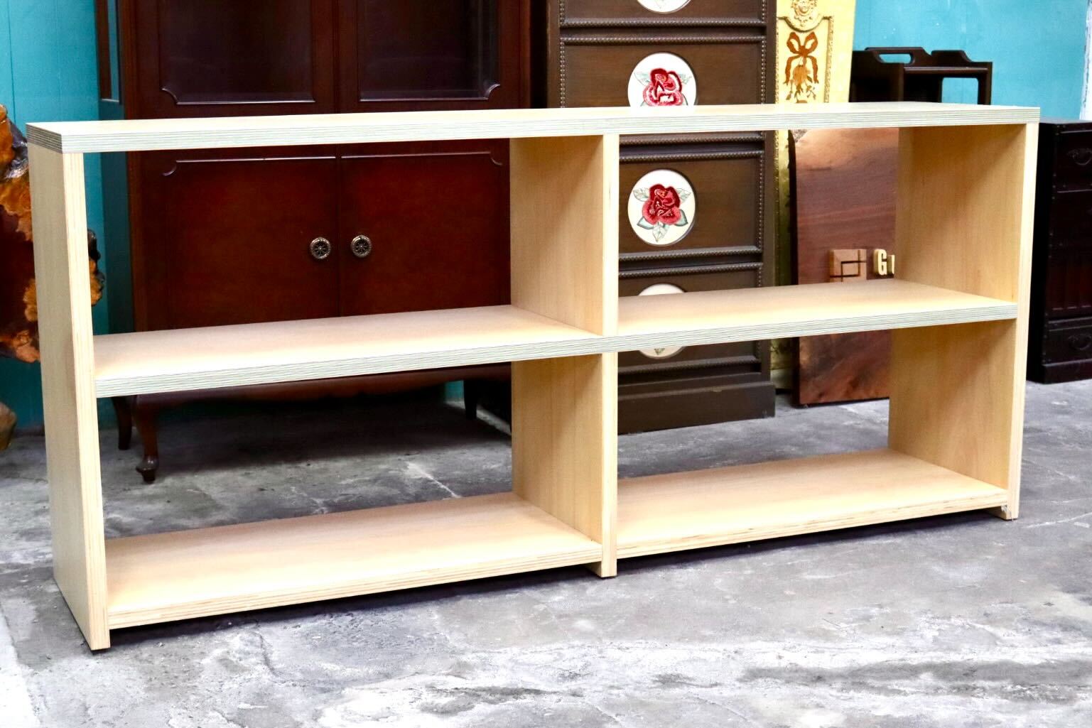 GMIH432C○滝澤ベニヤ ペーパーウッド サイドボード 飾り棚 ブックシェルフ ラック 本棚 木製 リビング収納 国産家具 モデルルーム展示品