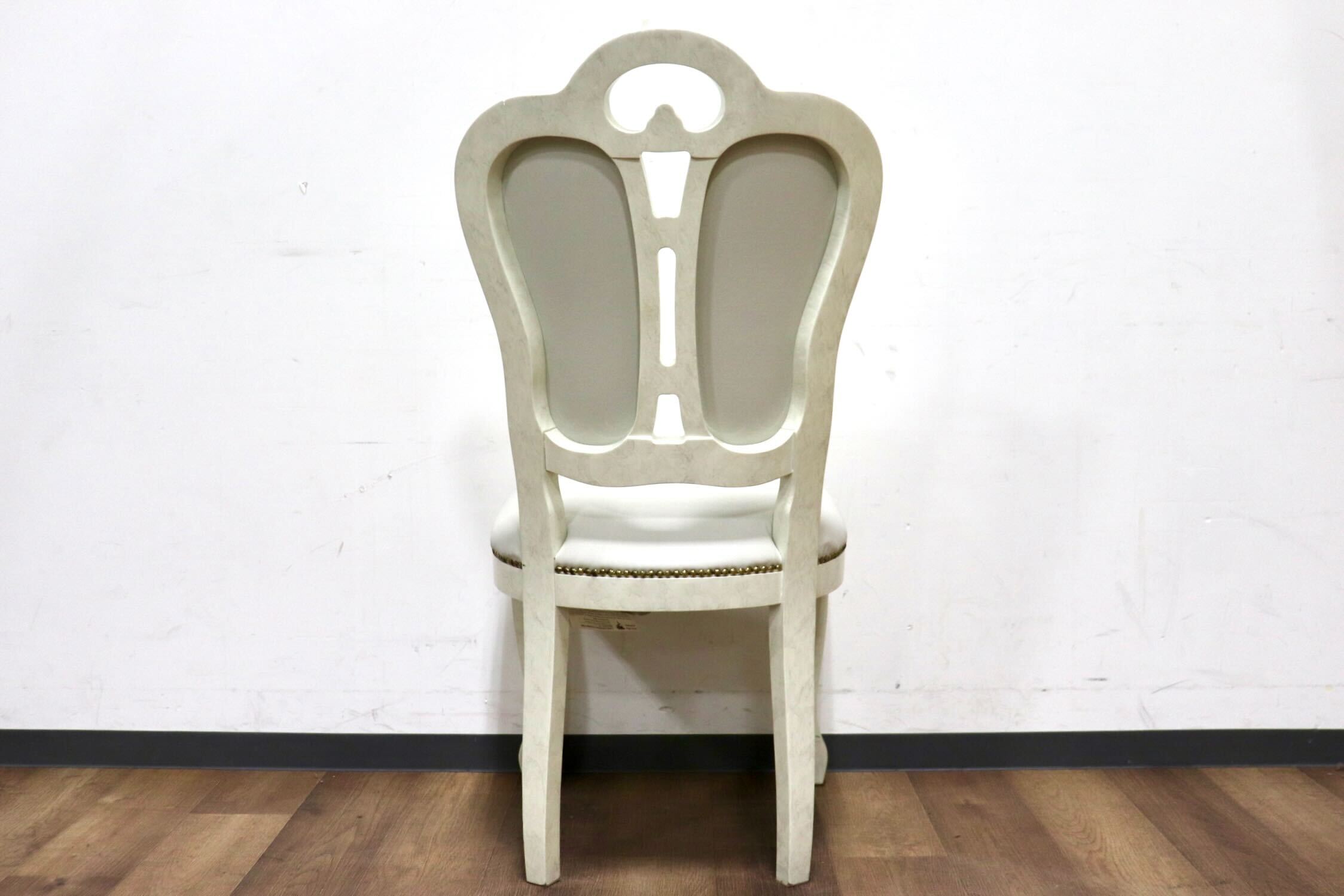 GMHN308A○Eddi Rose / エディローズ イタリア製 ダイニングチェア 食卓椅子 アームレスチェア 鋲打 猫脚 エレガント クラシック 輸入家具