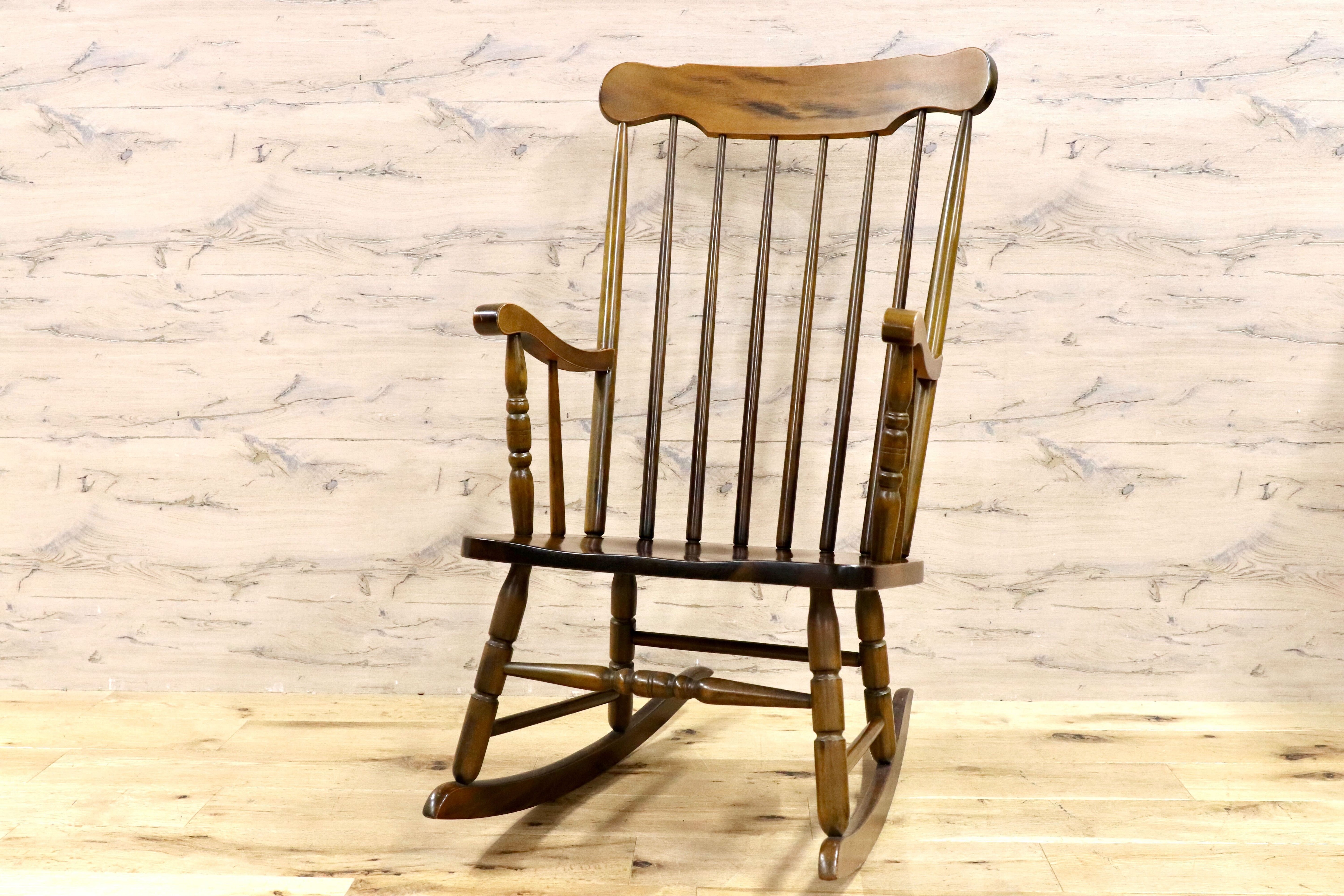 GMHS62○飛騨の家具 ヒダ・ダイネット ロッキングチェア 揺り椅子 安楽椅子 レトロ カントリー アンティーク