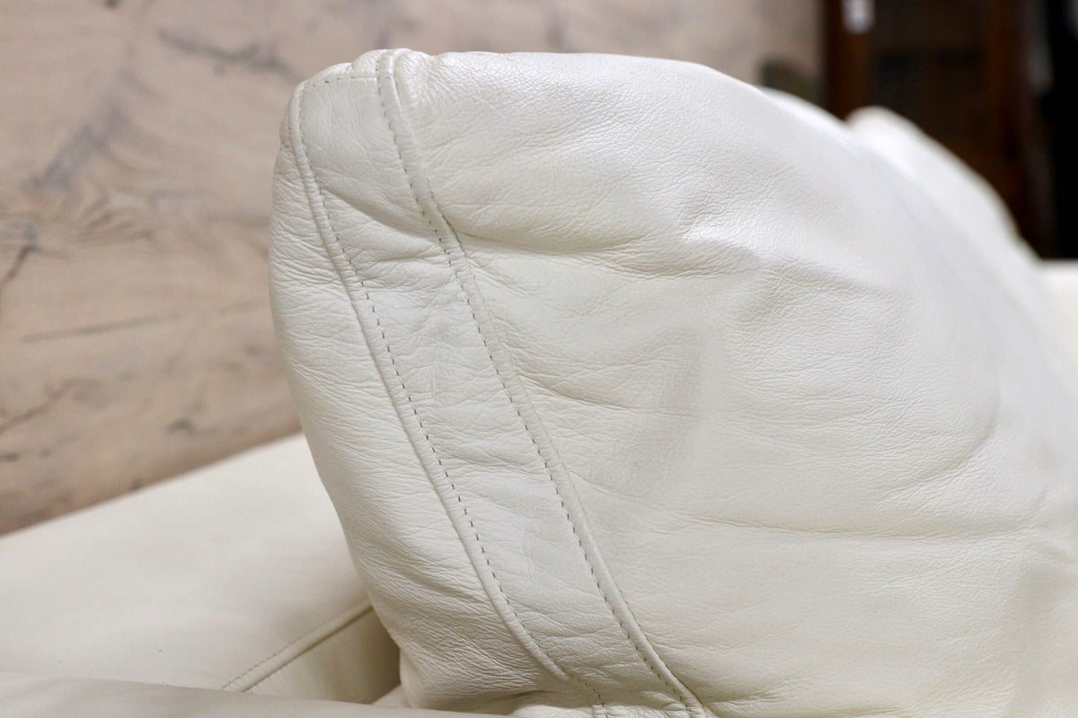 GMJS281B○BoConcept / ボーコンセプト Mezzo メッツォ 3人掛けソファ トリプルソファ 本革 レザー ホワイト 北欧デンマーク 定価約70万