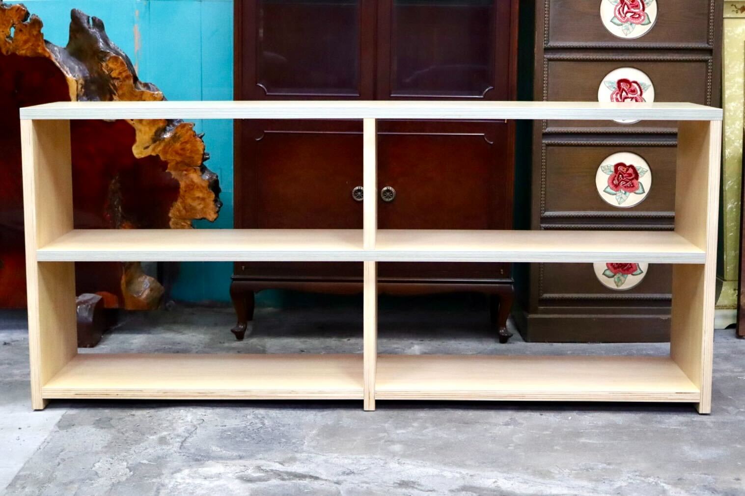 GMIH432C○滝澤ベニヤ ペーパーウッド サイドボード 飾り棚 ブックシェルフ ラック 本棚 木製 リビング収納 国産家具 モデルルーム展示品