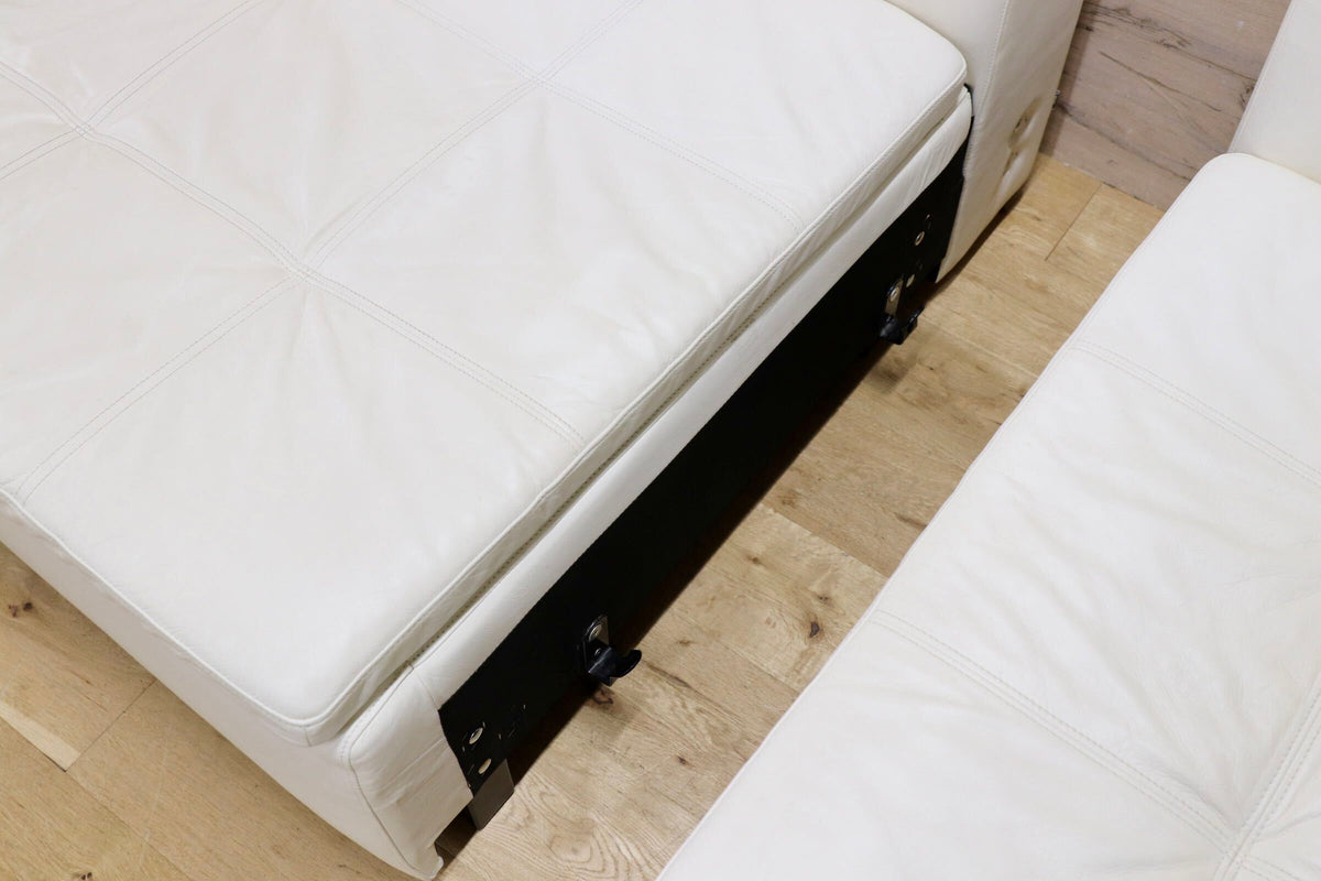 GMJS281B○BoConcept / ボーコンセプト Mezzo メッツォ 3人掛けソファ トリプルソファ 本革 レザー ホワイト 北欧デンマーク 定価約70万