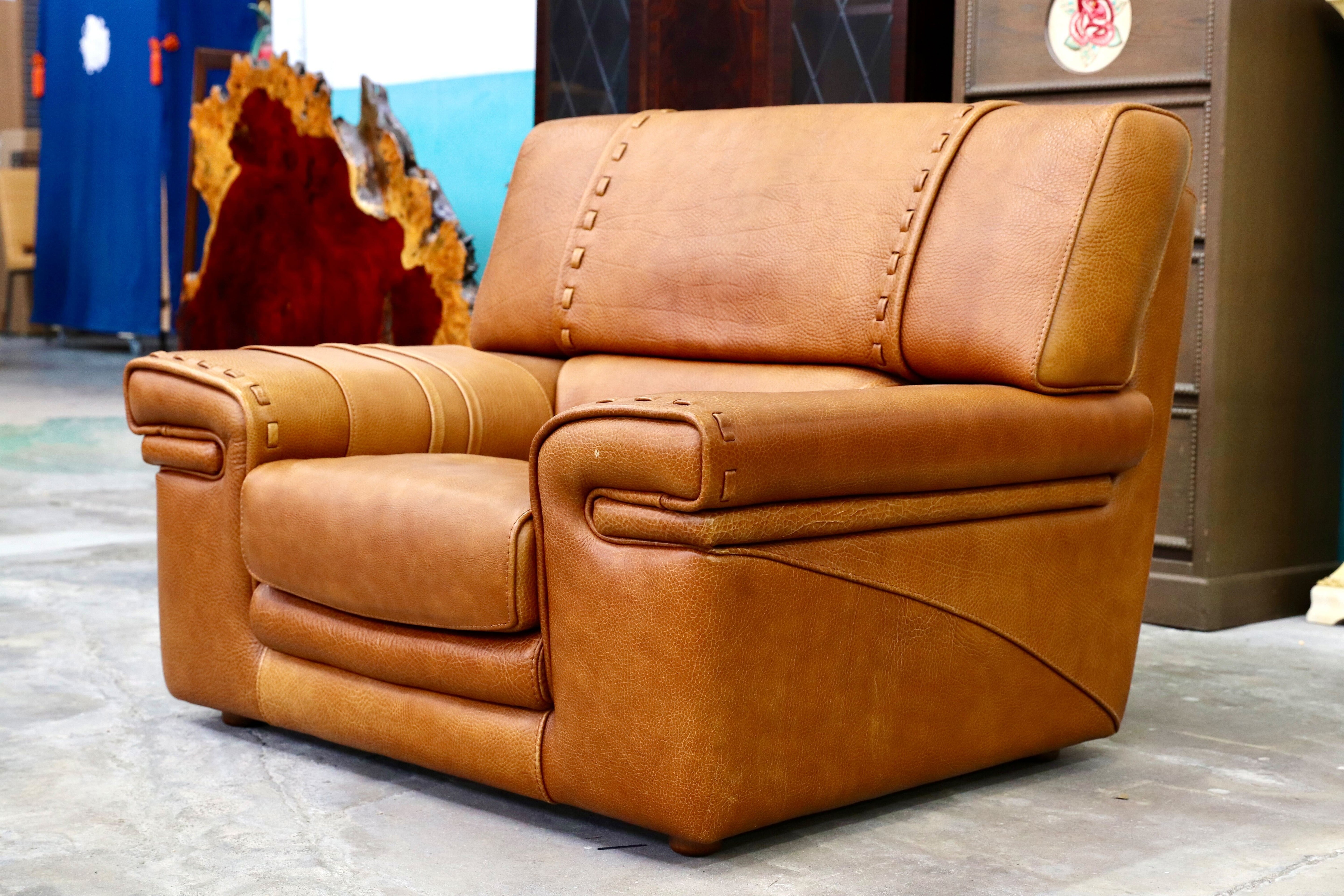 GMIK576B○formenti / フォルメンティ イタリア製 最高級 ラグジュアリー シングルソファ 厚手本革 ブラウン ユーロカーサ取扱 約70万