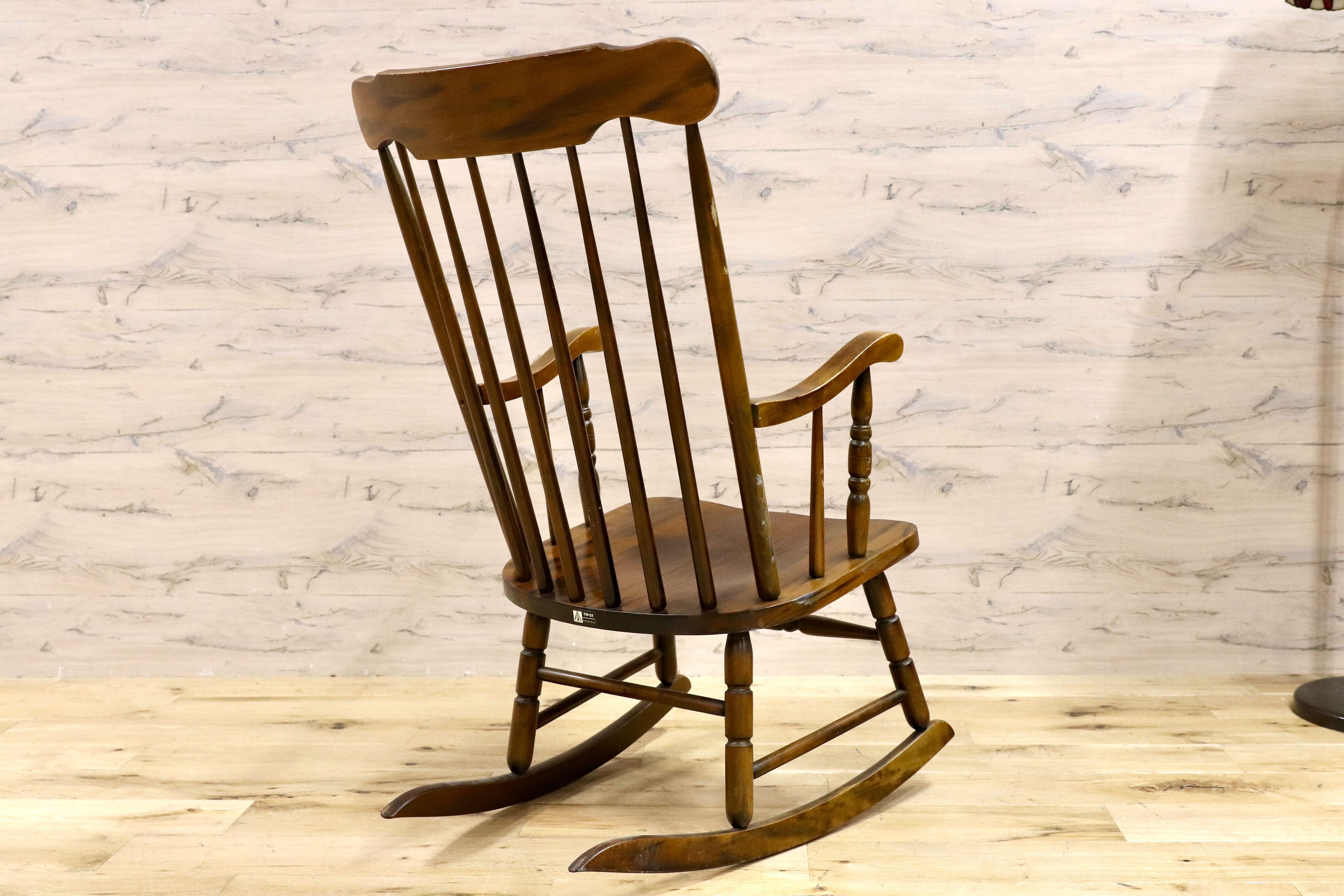 GMHS62○飛騨の家具 ヒダ・ダイネット ロッキングチェア 揺り椅子 安楽椅子 レトロ カントリー アンティーク