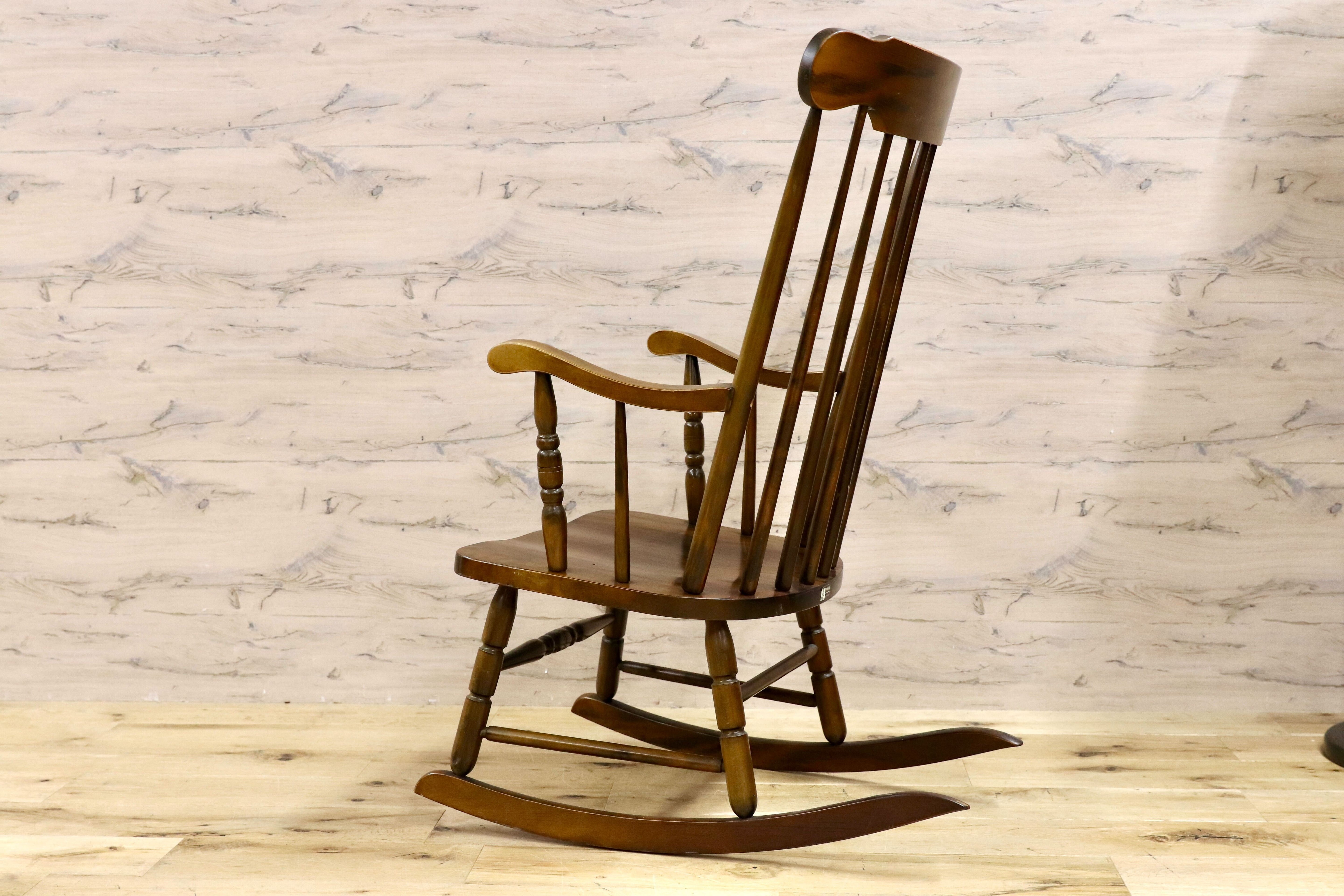 GMHS62○飛騨の家具 ヒダ・ダイネット ロッキングチェア 揺り椅子 安楽椅子 レトロ カントリー アンティーク