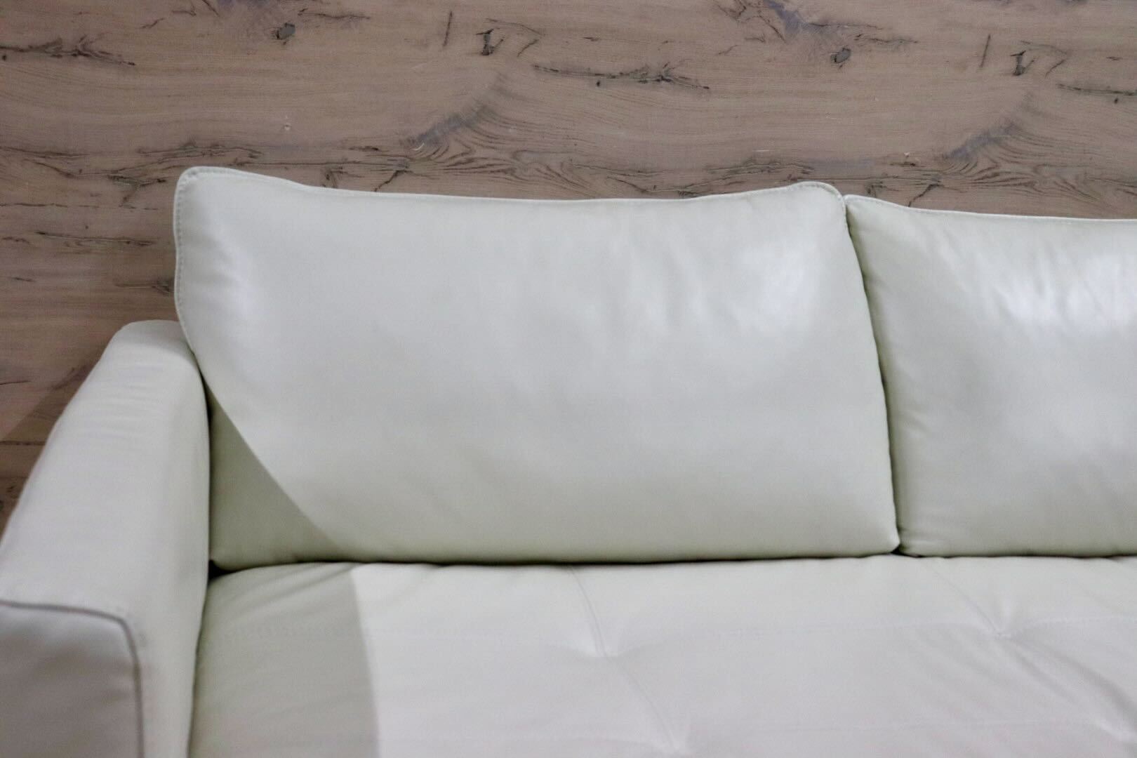 GMIH295○dinos / ディノス LX 2人掛けソファ ラブソファ 長椅子 本革 オフホワイト モダン スタイリッシュ 約18万 美品