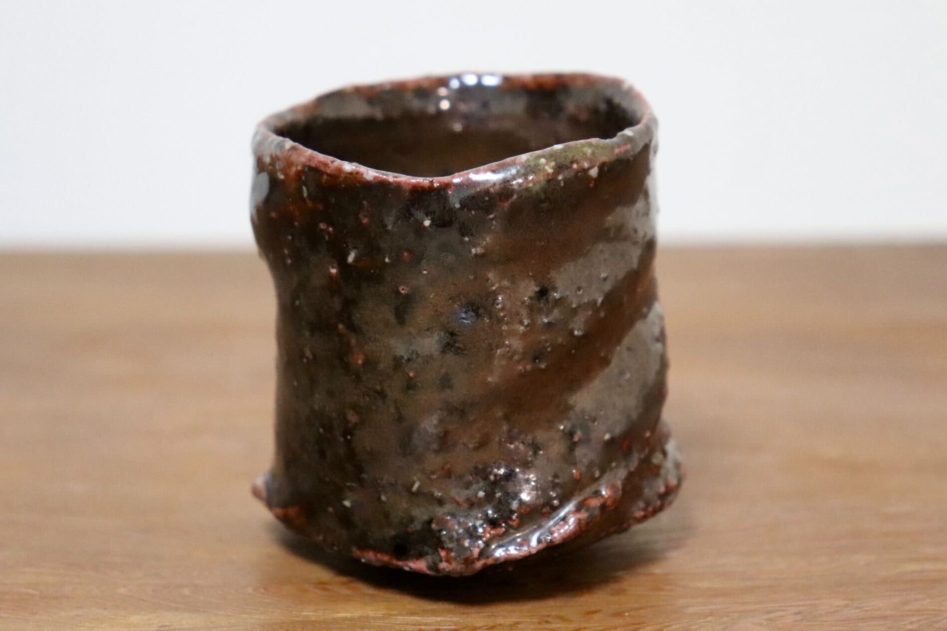 GMIO435B○千代市陶房 清水万佐年 丹波焼 ぐい呑み 酒器 伝統工芸 丹波篠山 未使用