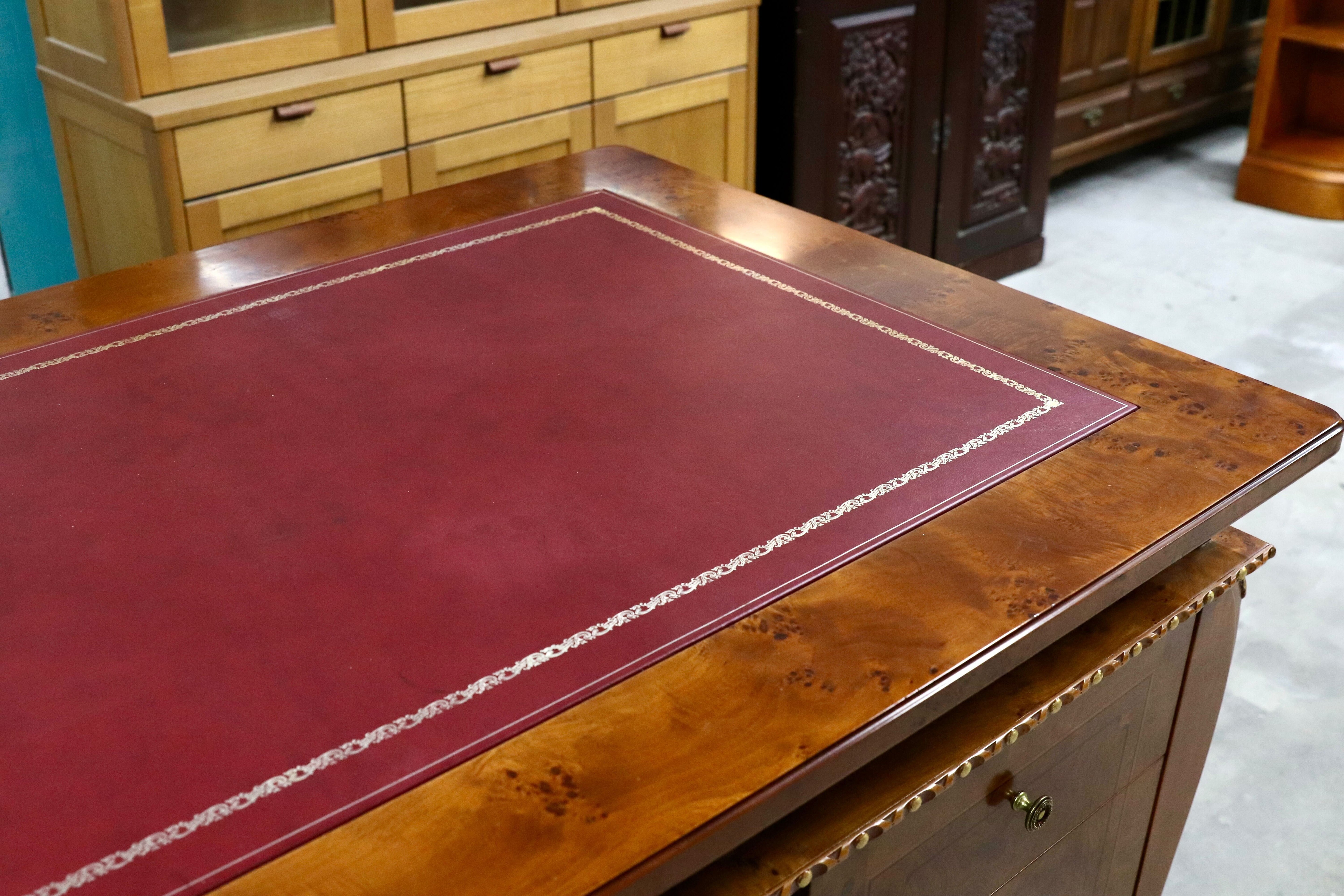 GMIK577○イタリア製 プレジデントデスク 両袖机 デスク 社長机 役員机 書斎机 クラシック ロココ調 バロック様式 最高級 店舗什器