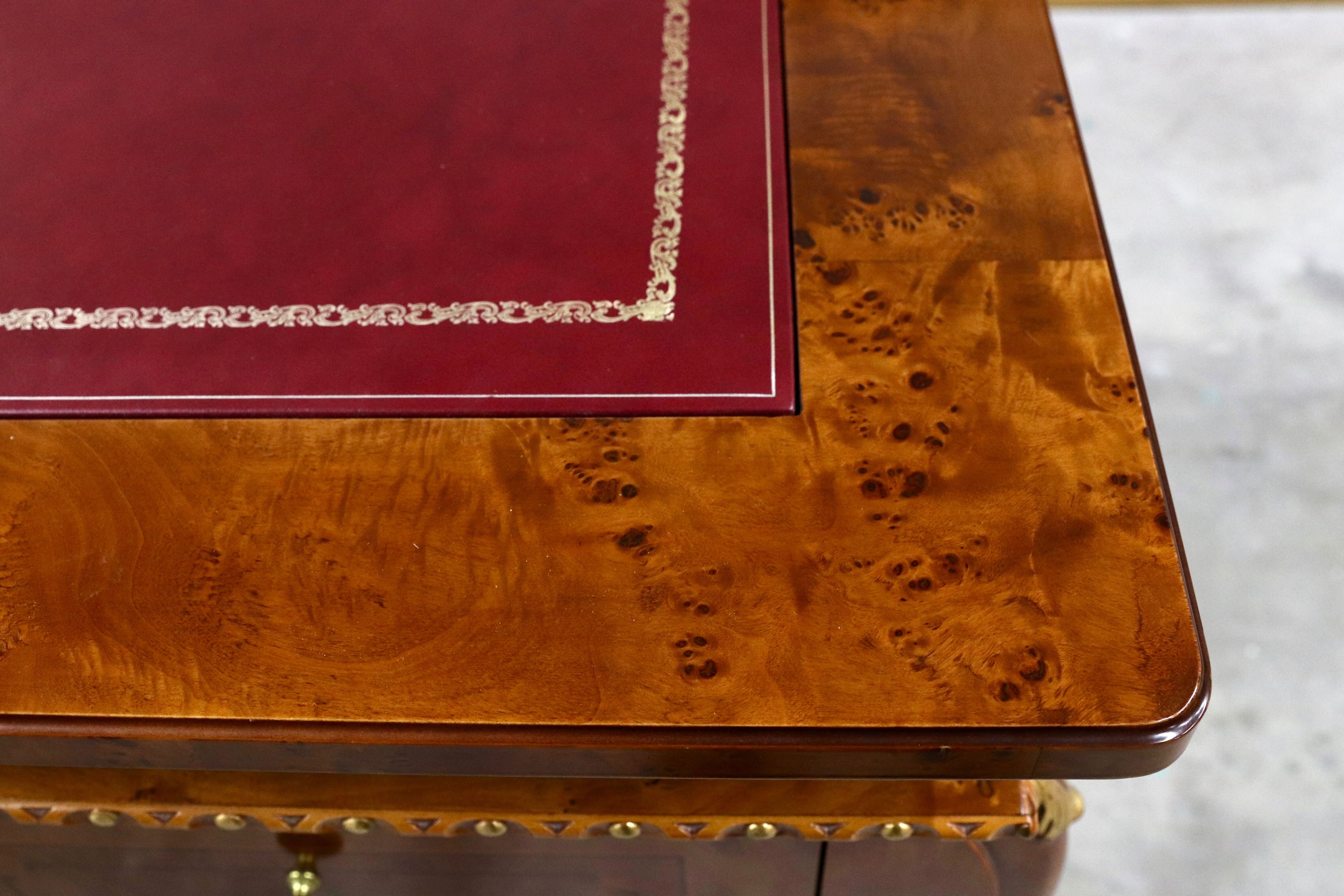 GMIK577○イタリア製 プレジデントデスク 両袖机 デスク 社長机 役員机 書斎机 クラシック ロココ調 バロック様式 最高級 店舗什器