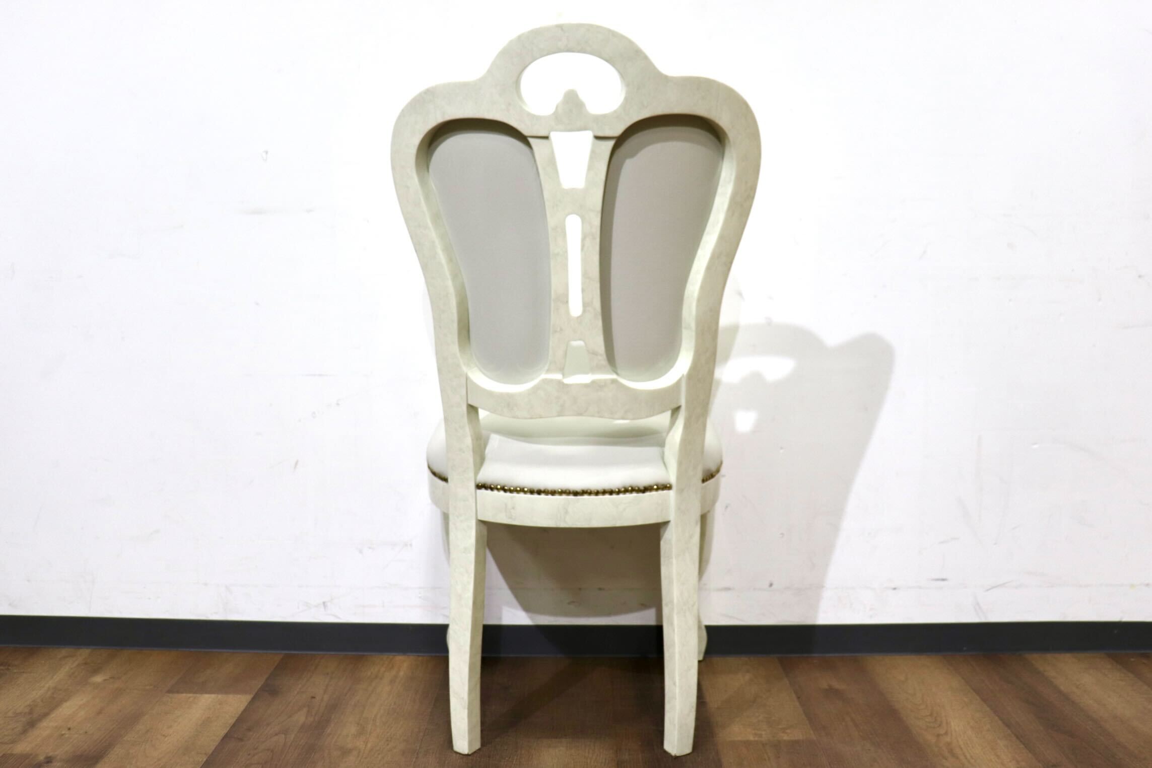 GMHN308B○Eddi Rose / エディローズ イタリア製 ダイニングチェア 食卓椅子 アームレスチェア 鋲打 猫脚 エレガント クラシック 輸入家具