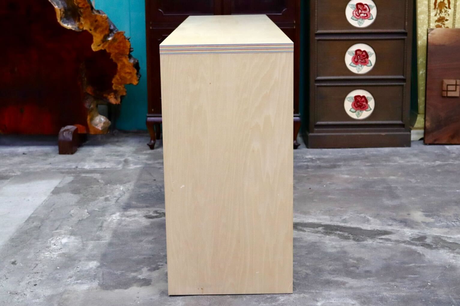 GMIH432E○滝澤ベニヤ ペーパーウッド サイドボード 飾り棚 ブックシェルフ ラック 本棚 木製 リビング収納 国産家具 モデルルーム展示品