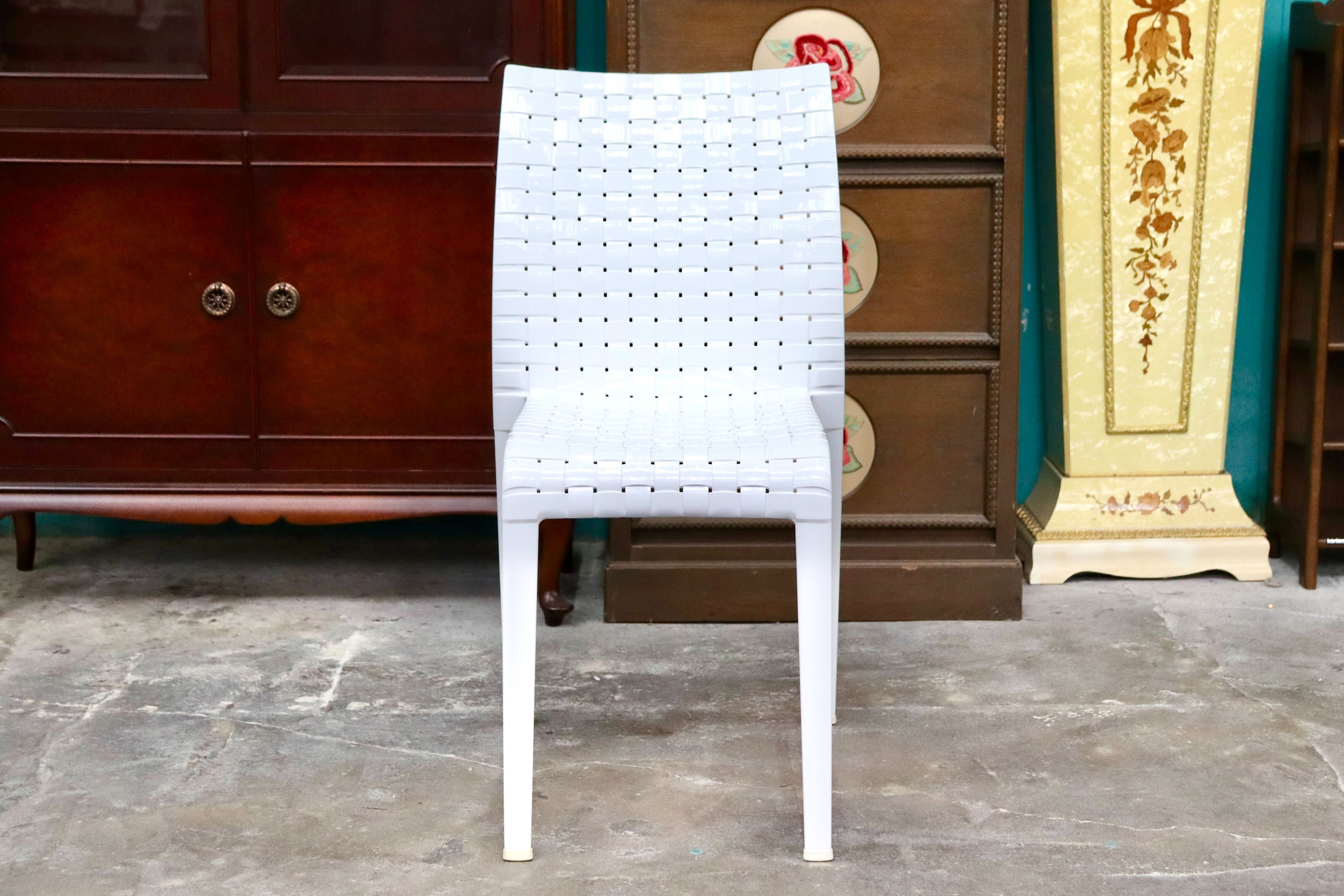 GMIK805○Kartell / カルテル AmiAmi アミアミ ダイニングチェア アームレスチェア ミィーティングチェア 椅子 ホワイト 廃盤品