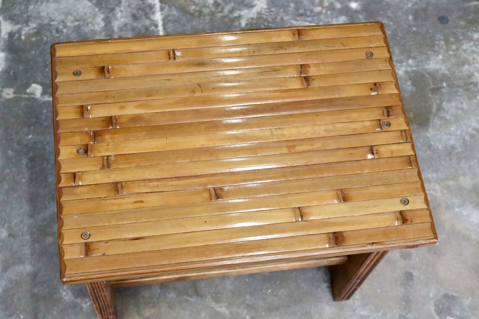 GMIH428A○梅里竹芸 Umezato Bamboo Craft 竹家具 スツール 椅子 踏み台 工芸品 バンブー 宮崎 高級 健康椅子