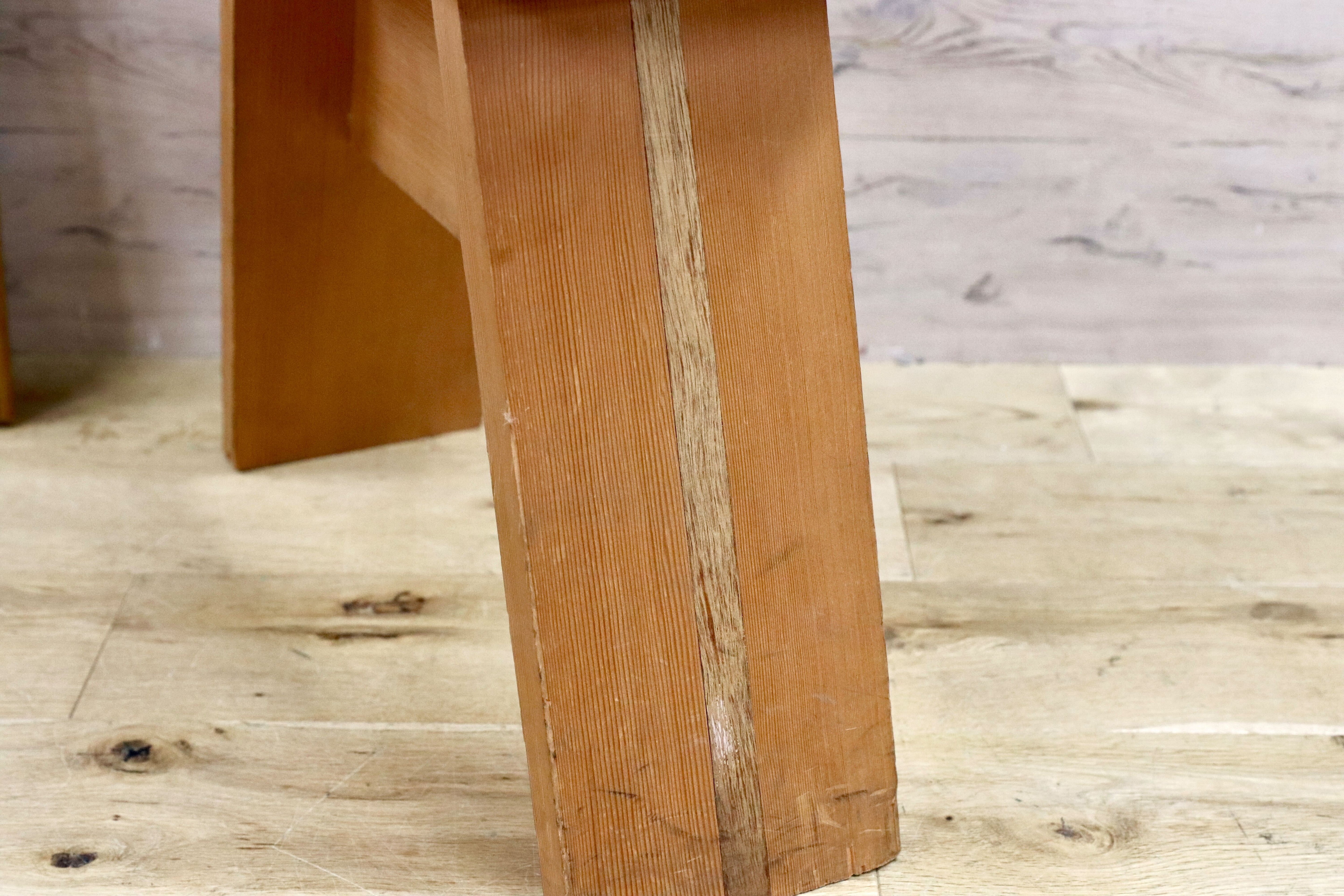 GMHS66○アンティーク スツール 椅子 革張り ヌメ革 オブジェ インテリア