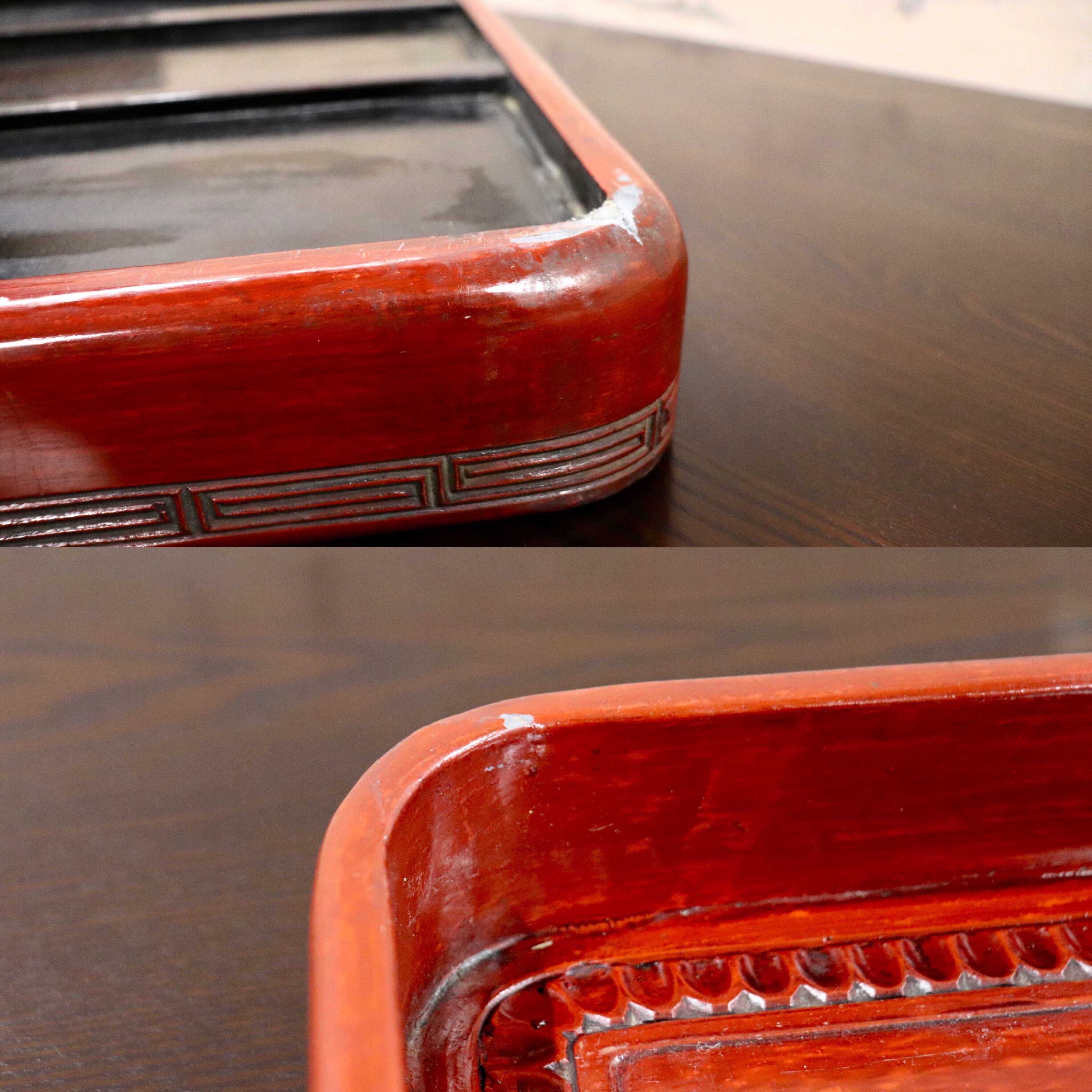 GMHS461○お盆 和盆 角盆 長方盆 四方盆 木彫り 花器 盆栽 飾り台 和室 古民家 アンティーク