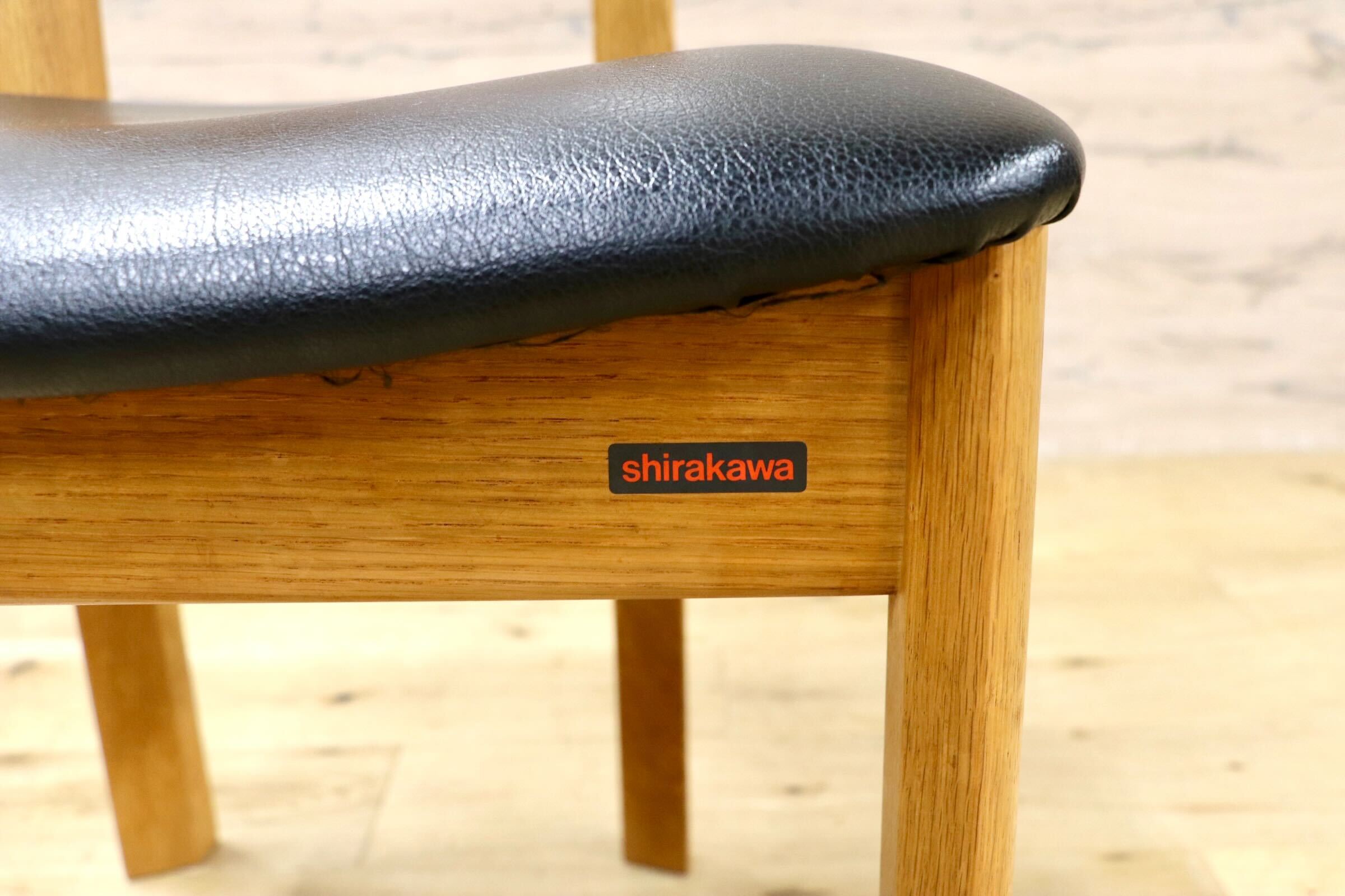 GMIK825F○シラカワ / shirakawa RAPT ラプト ダイニングチェア 木製 食卓椅子 イス 飛騨家具 和モダン シンプル 合皮 楢材 ブラック