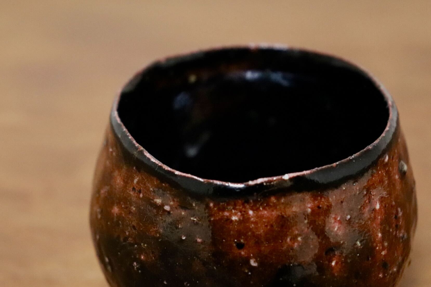 GMIO435E○千代市陶房 清水万佐年 丹波焼 ぐい呑み 酒器 伝統工芸 丹波篠山 未使用