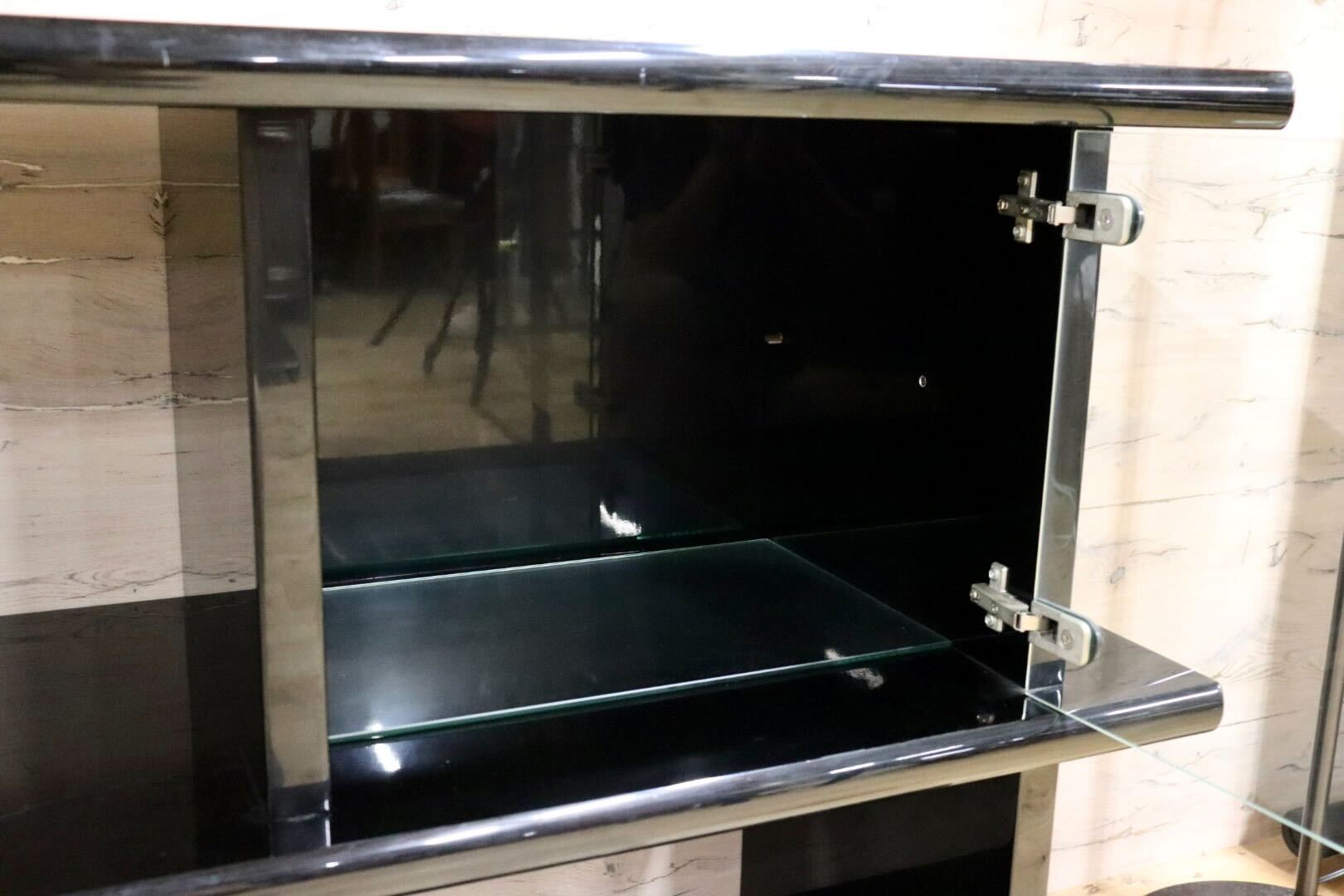 GMHS187C○輪島塗り 飾り棚 サイドボード 茶箪笥 茶棚 収納棚 朱色 伝統工芸 和家具 和モダン 和室 座敷 最高級 アンティーク 検)モリシゲ