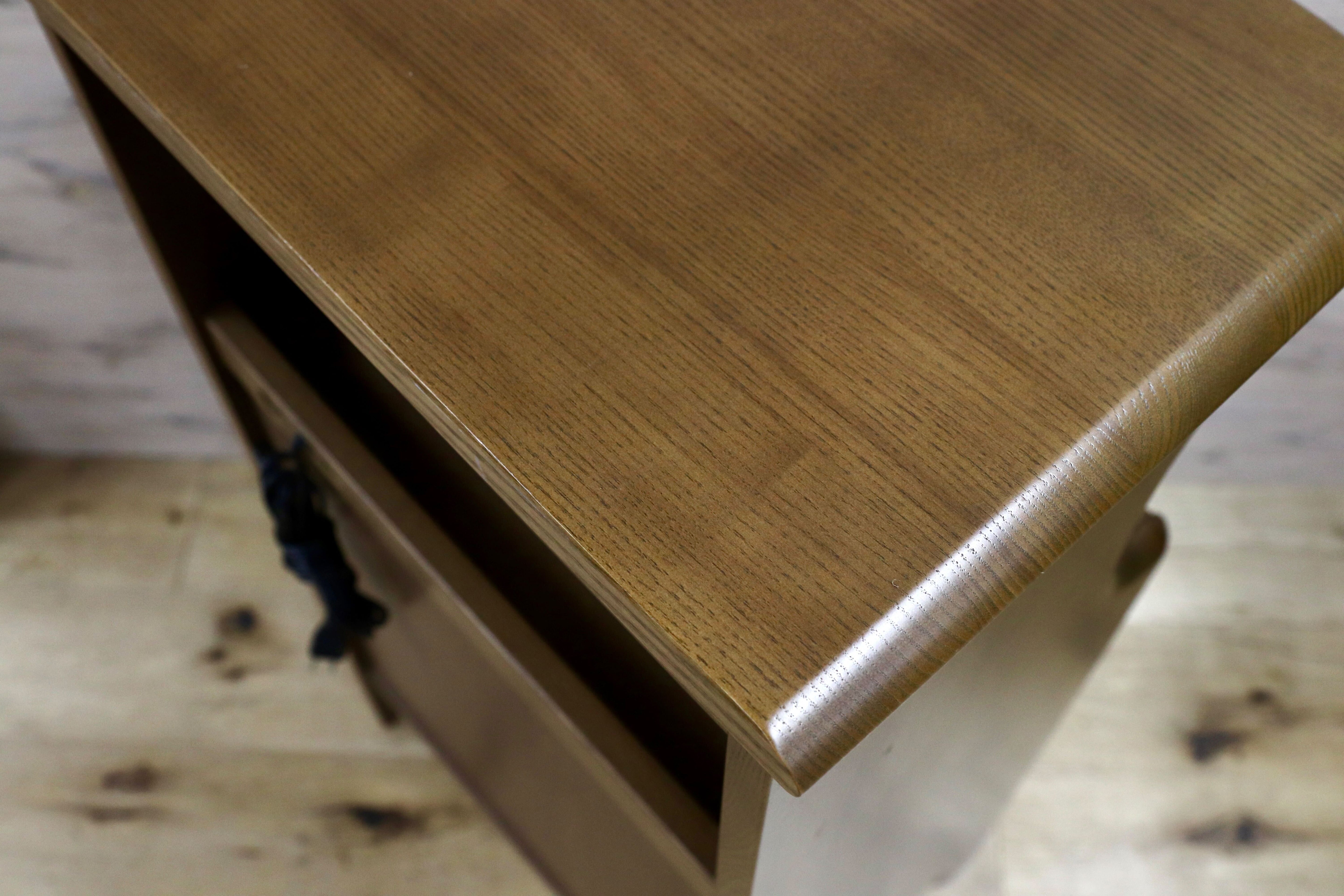 GMHK77○karimoku / カリモク 電話台 FAX台 リビング収納 小物入れ チェスト レトロ 国産家具