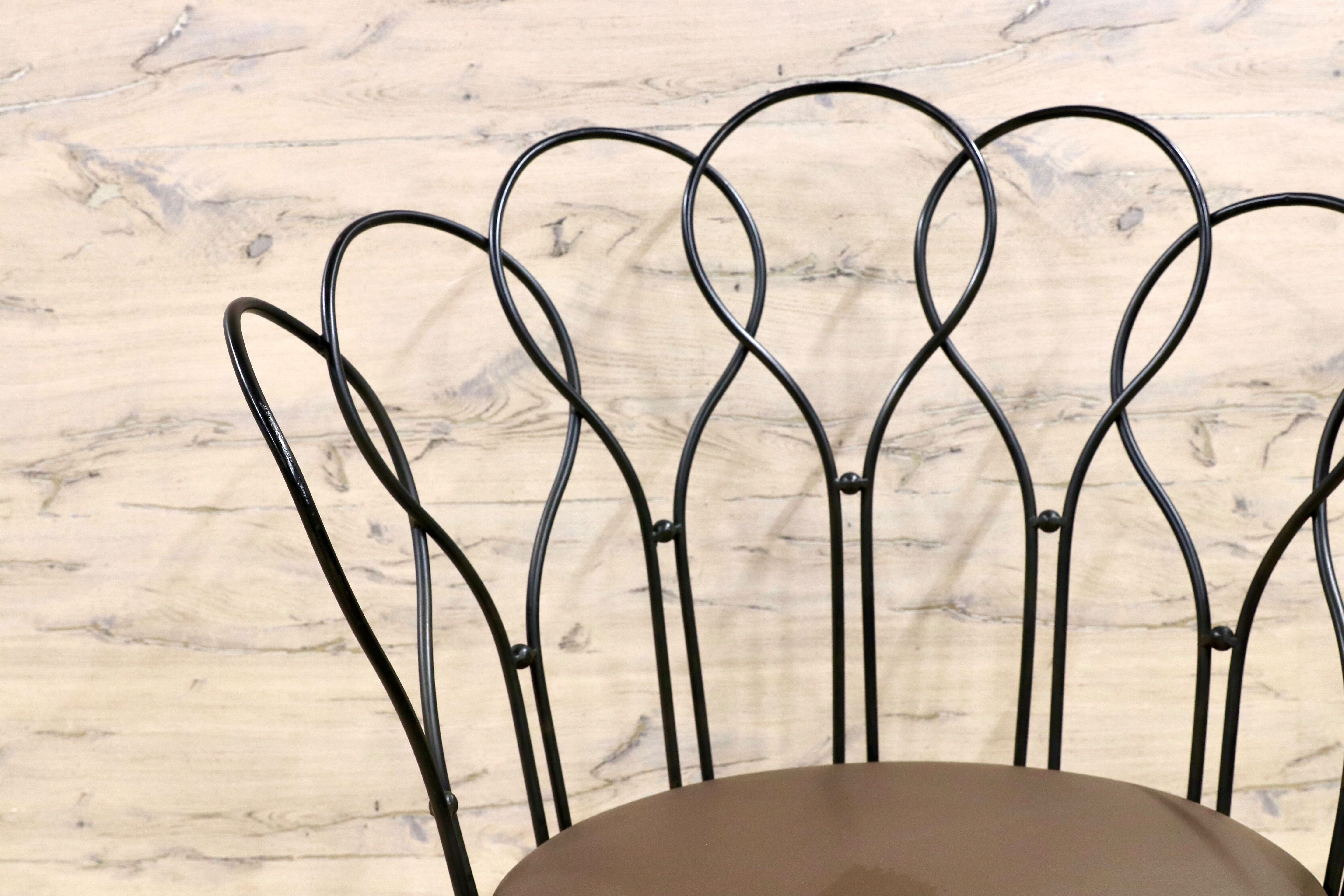 GMHS52A○トスカーナモデル メタルチェア 輸入家具 ヴィンテージ 回転チェア サイドチェア 店舗什器 インテリア オブジェ 合皮 約7.6万