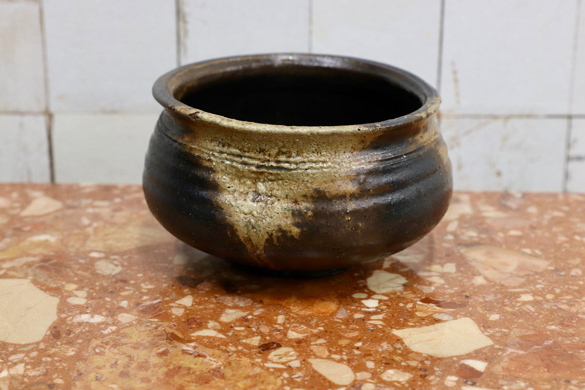 GMJH344C○備前焼 黒備前 茶碗 在銘 窯変 焼締め 茶道具 抹茶碗 茶器 古陶磁 古美術 民藝