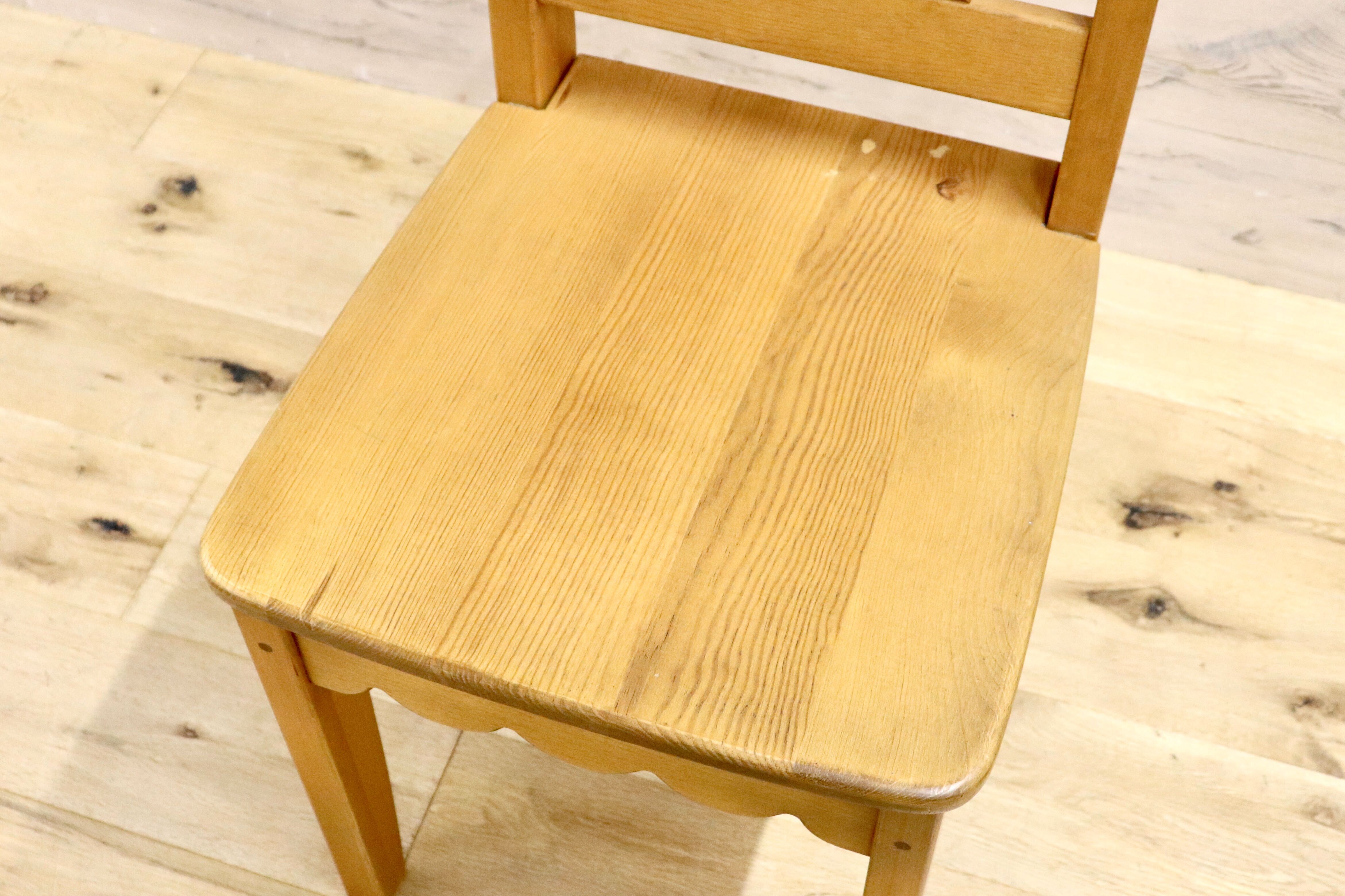 GMHK355○カントリー調 デスクチェア ダイニングチェア ハート パイン材 アーリーアメリカン 検)AUNT STELLA's アンファン 椅子