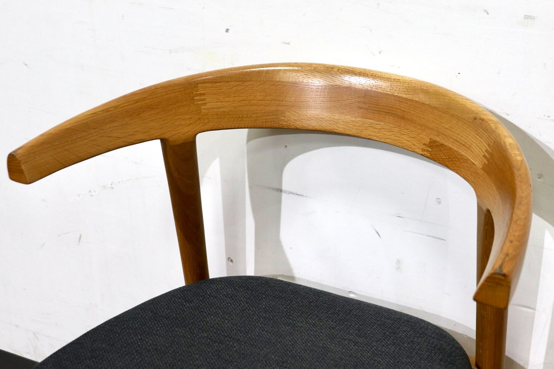 GMHN275F○北欧スタイル ダイニングチェア アームチェア 食卓椅子 椅子 チェア シンプル ナチュラル グレー オーク材 モダン 検) TOMOSU