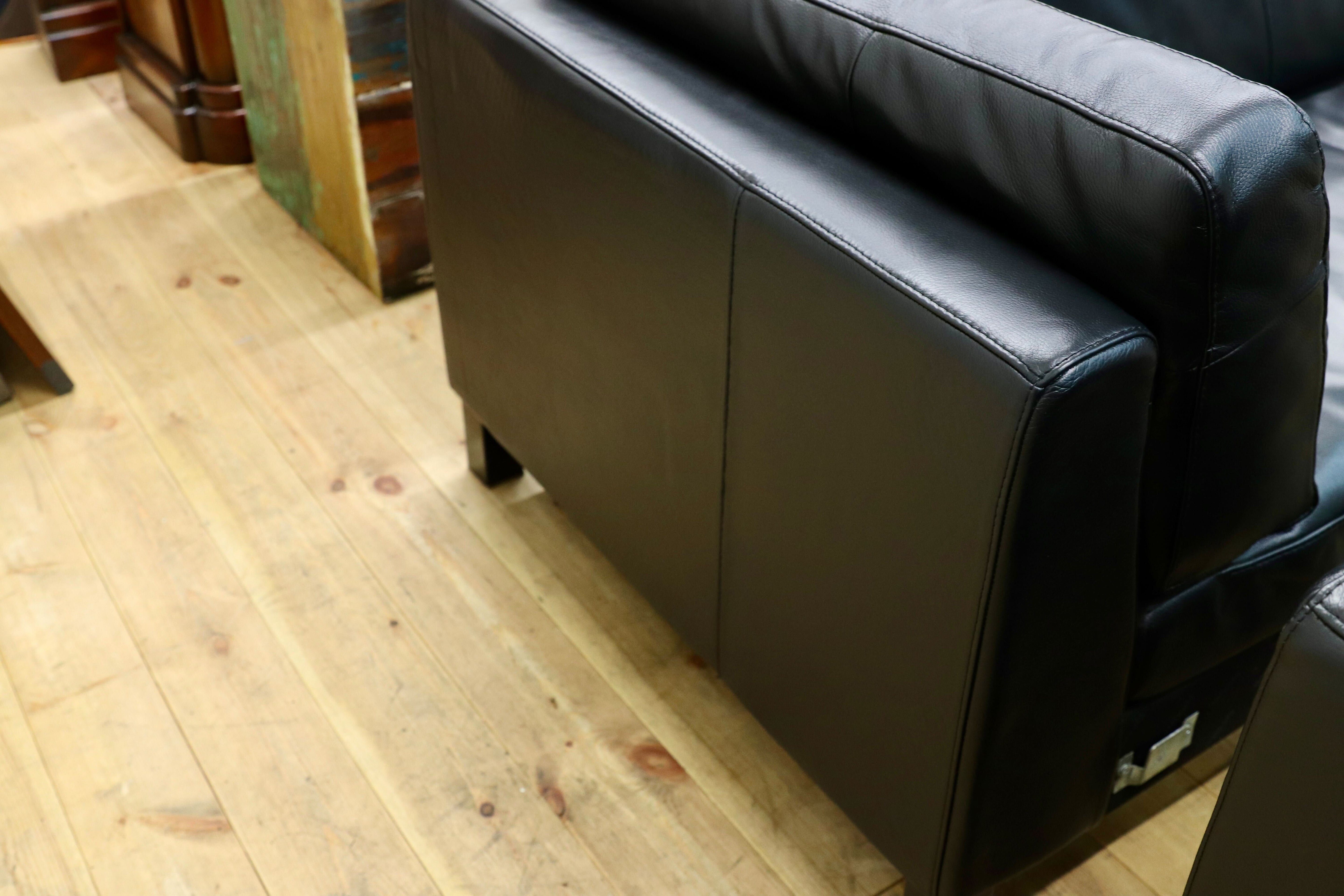 GMIH285○italsofa / イタルソファ 黒 本革 レザー イタリアモダン カウチソファ コーナーソファ ナツッジ スタイリッシュモダン