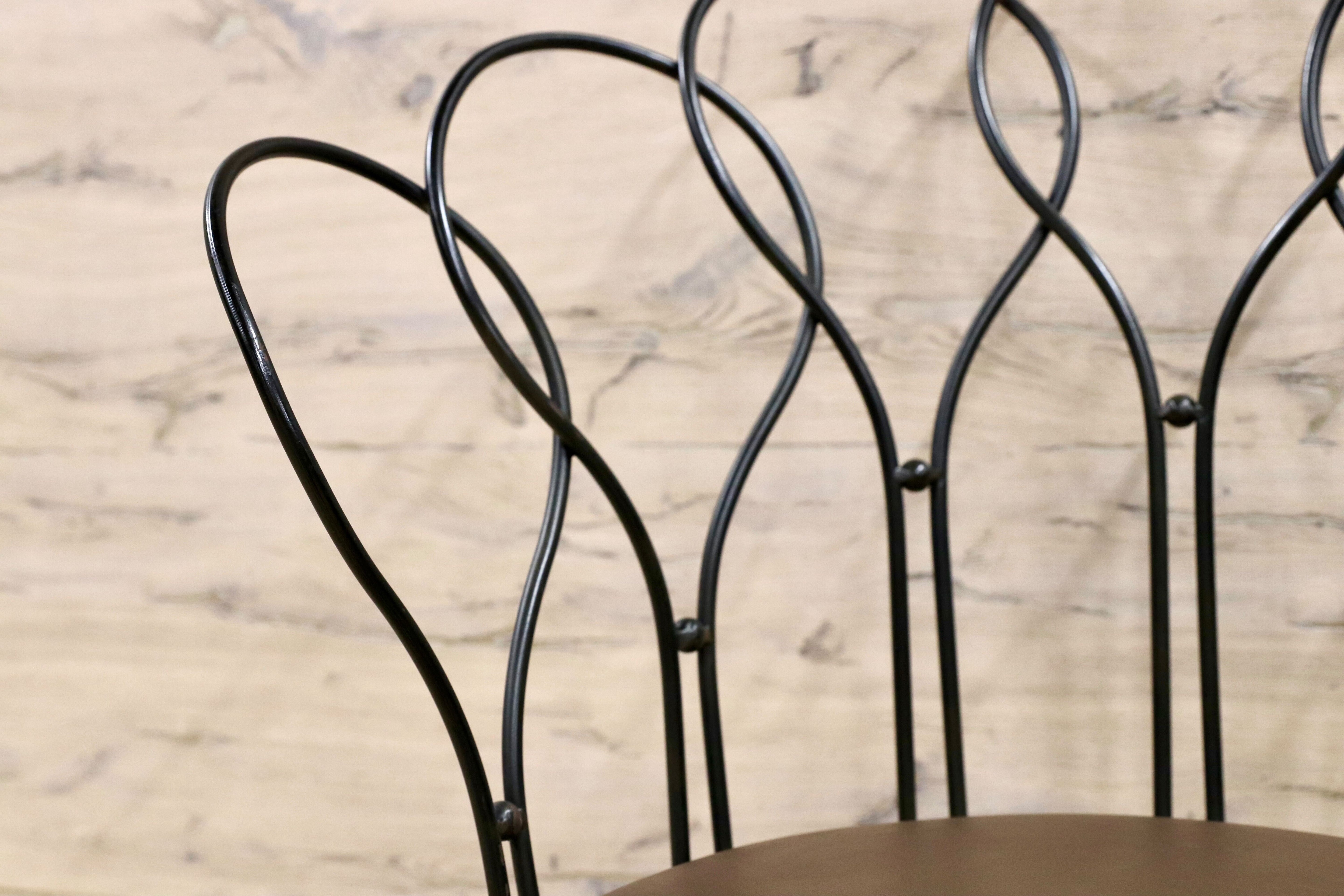 GMHS52C○トスカーナモデル メタルチェア 輸入家具 ヴィンテージ 回転チェア サイドチェア 店舗什器 インテリア オブジェ 合皮 約7.6万