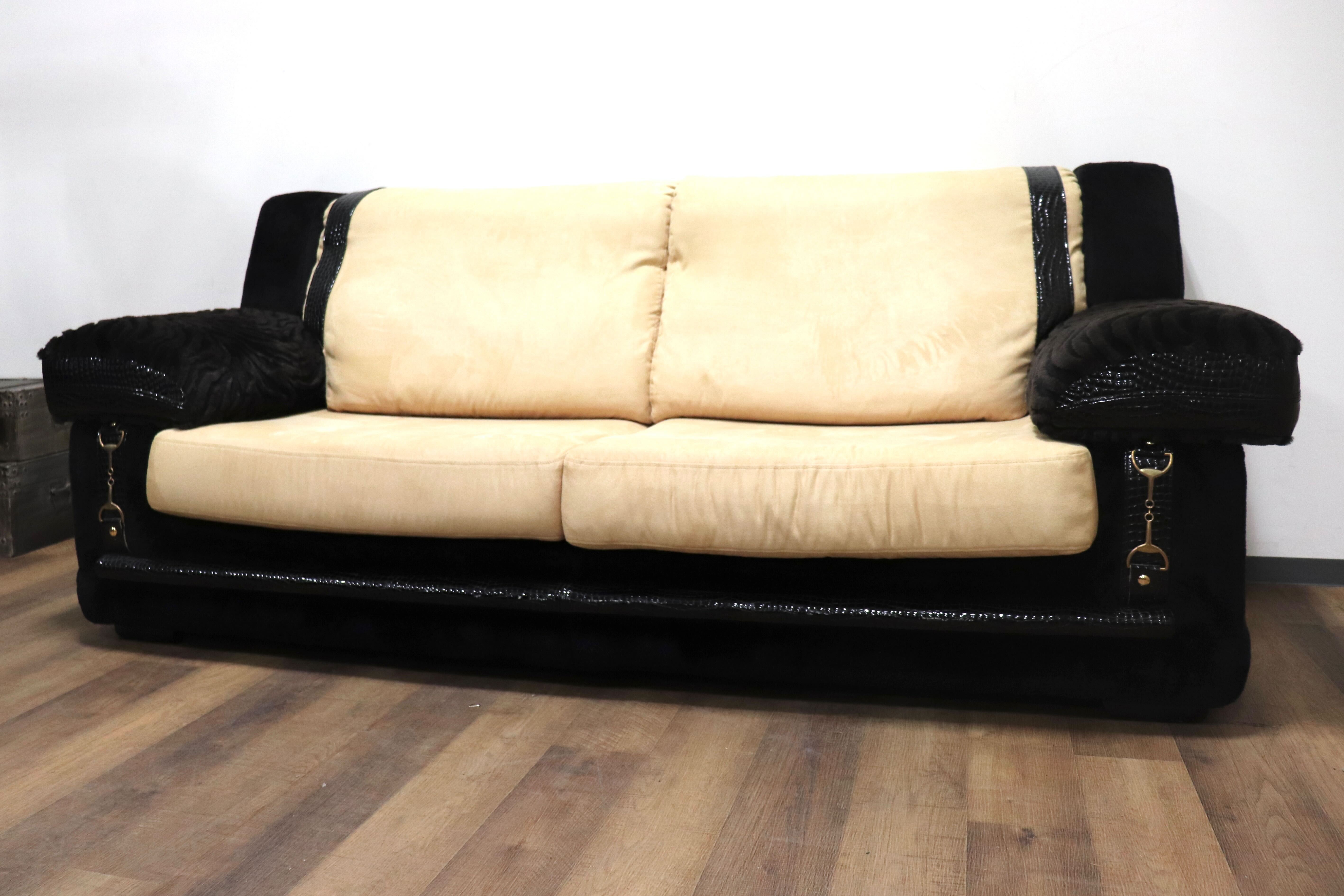 GMHK293A○Fromitaria / フォルミタリア Paolo GUCCI パオロ グッチ 3人掛けソファ トリプルソファ イタリア最高峰 布張り クラシック