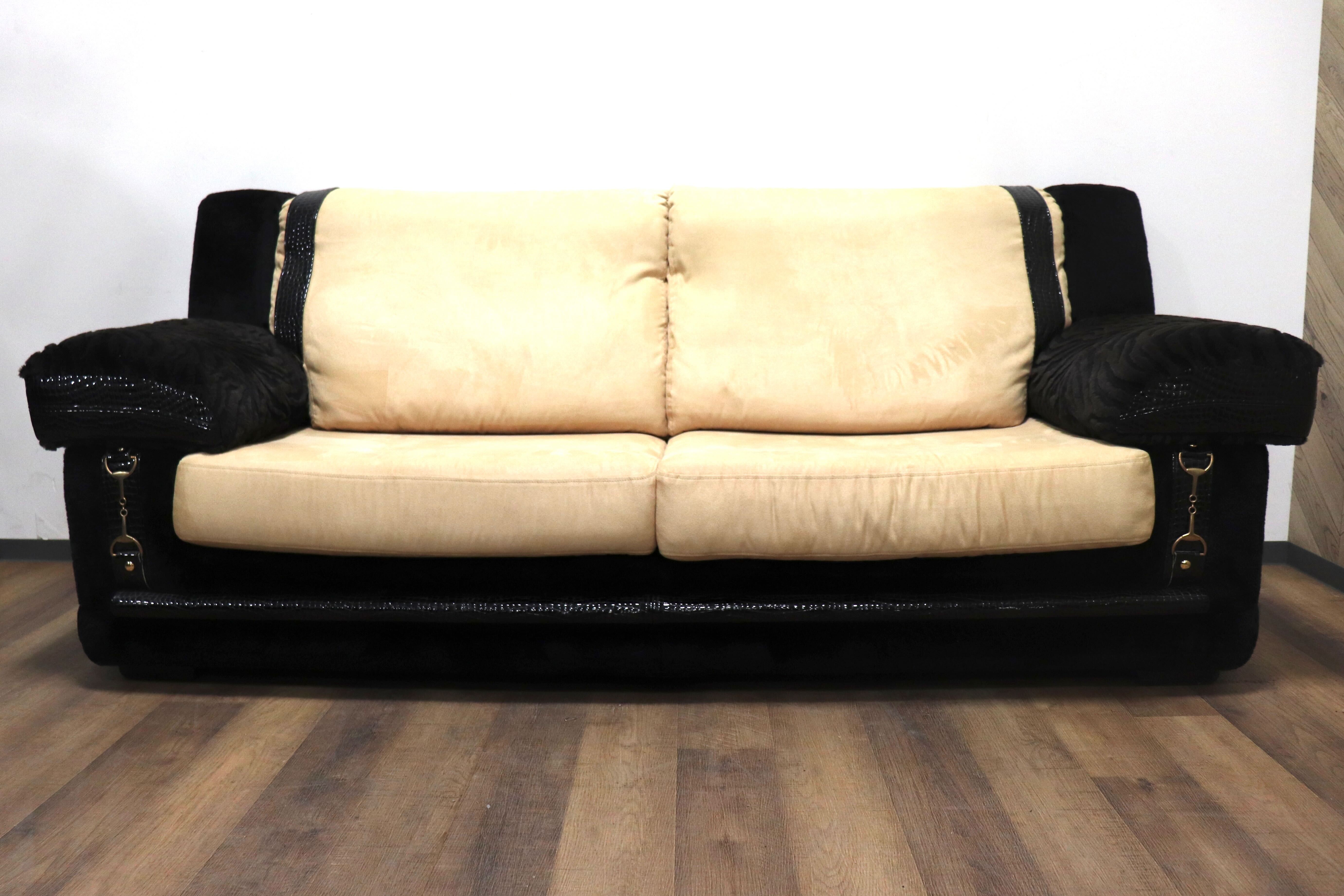 GMHK293A○Fromitaria / フォルミタリア Paolo GUCCI パオロ グッチ 3人掛けソファ トリプルソファ イタリア最高峰 布張り クラシック