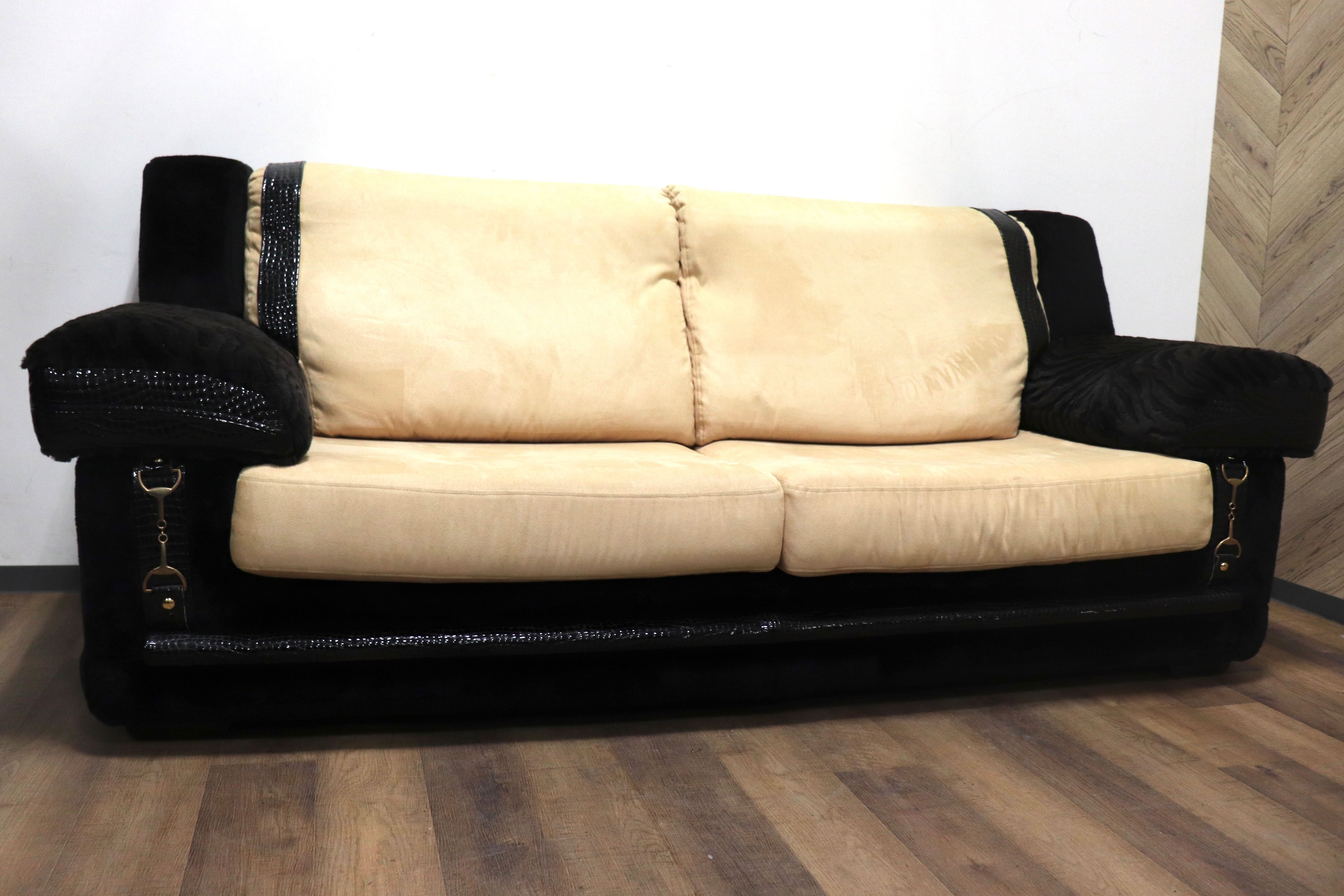 GMHK293A○Fromitaria / フォルミタリア Paolo GUCCI パオロ グッチ 3人掛けソファ トリプルソファ イタリア最高峰 布張り クラシック