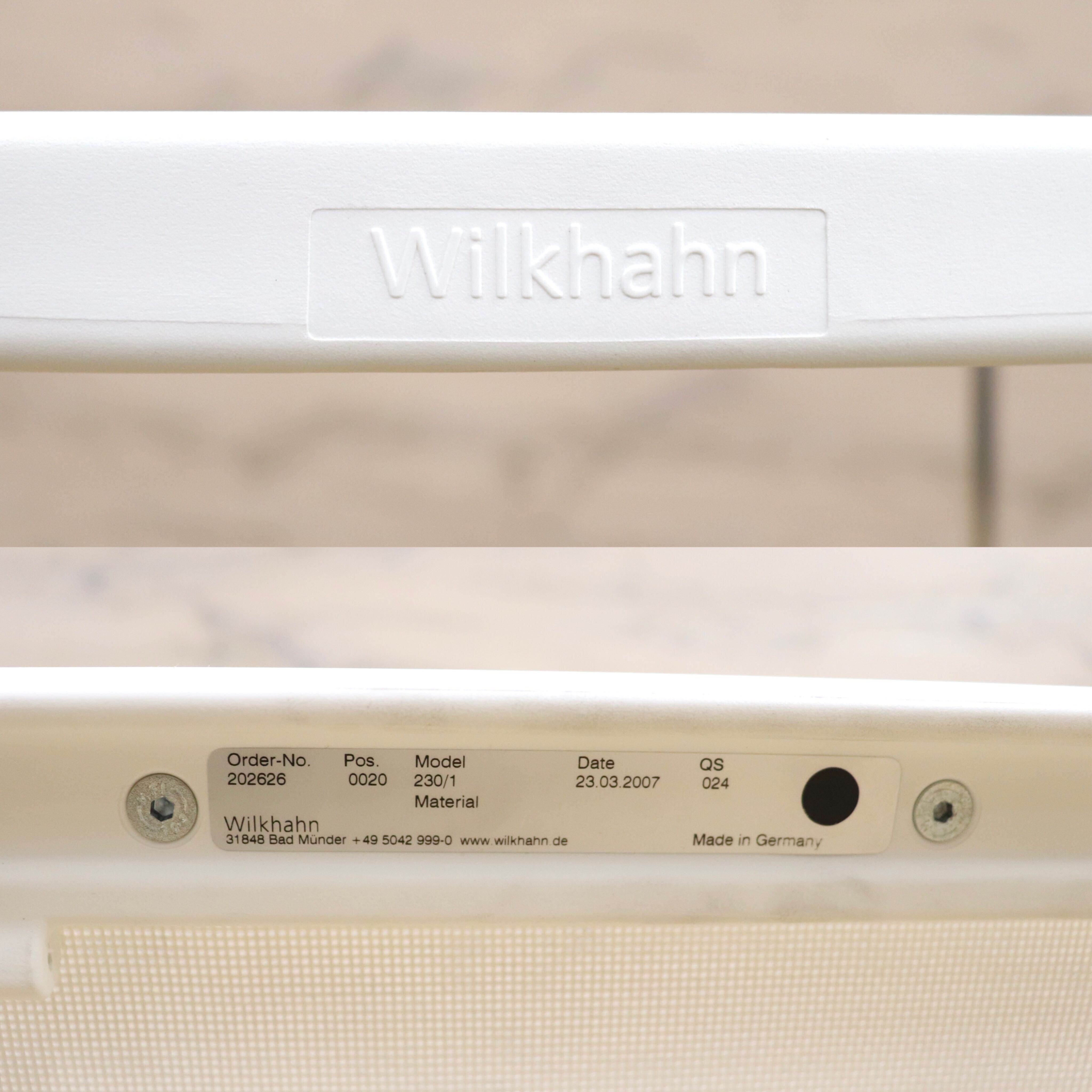 GMHF41B○wilkhahn / ウィルクハーン 230 range alineダイニングチェア 椅子 2脚セット スタッキング ホワイト メッシュ 16.4万