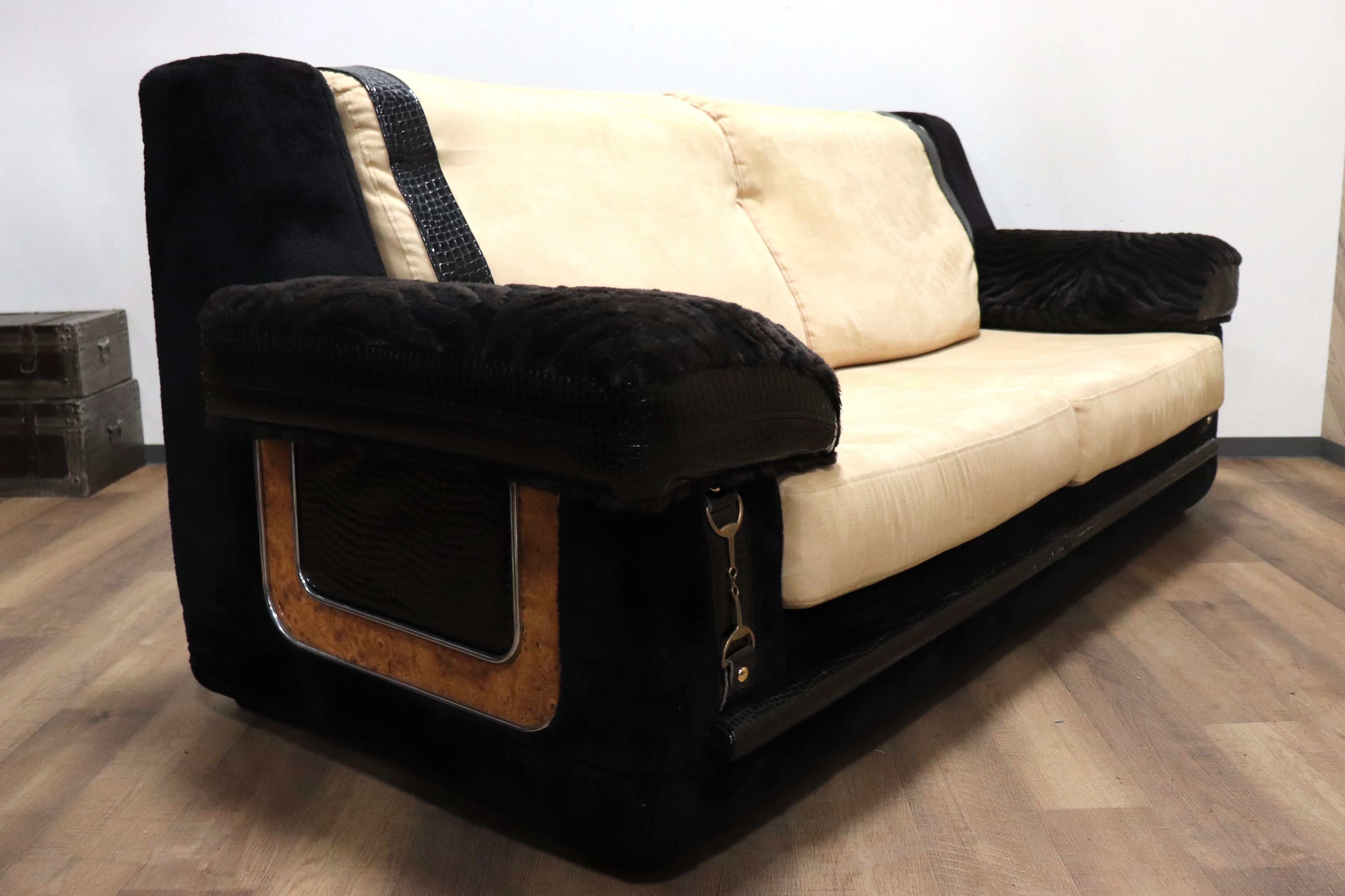 GMHK293A○Fromitaria / フォルミタリア Paolo GUCCI パオロ グッチ 3人掛けソファ トリプルソファ イタリア最高峰 布張り クラシック