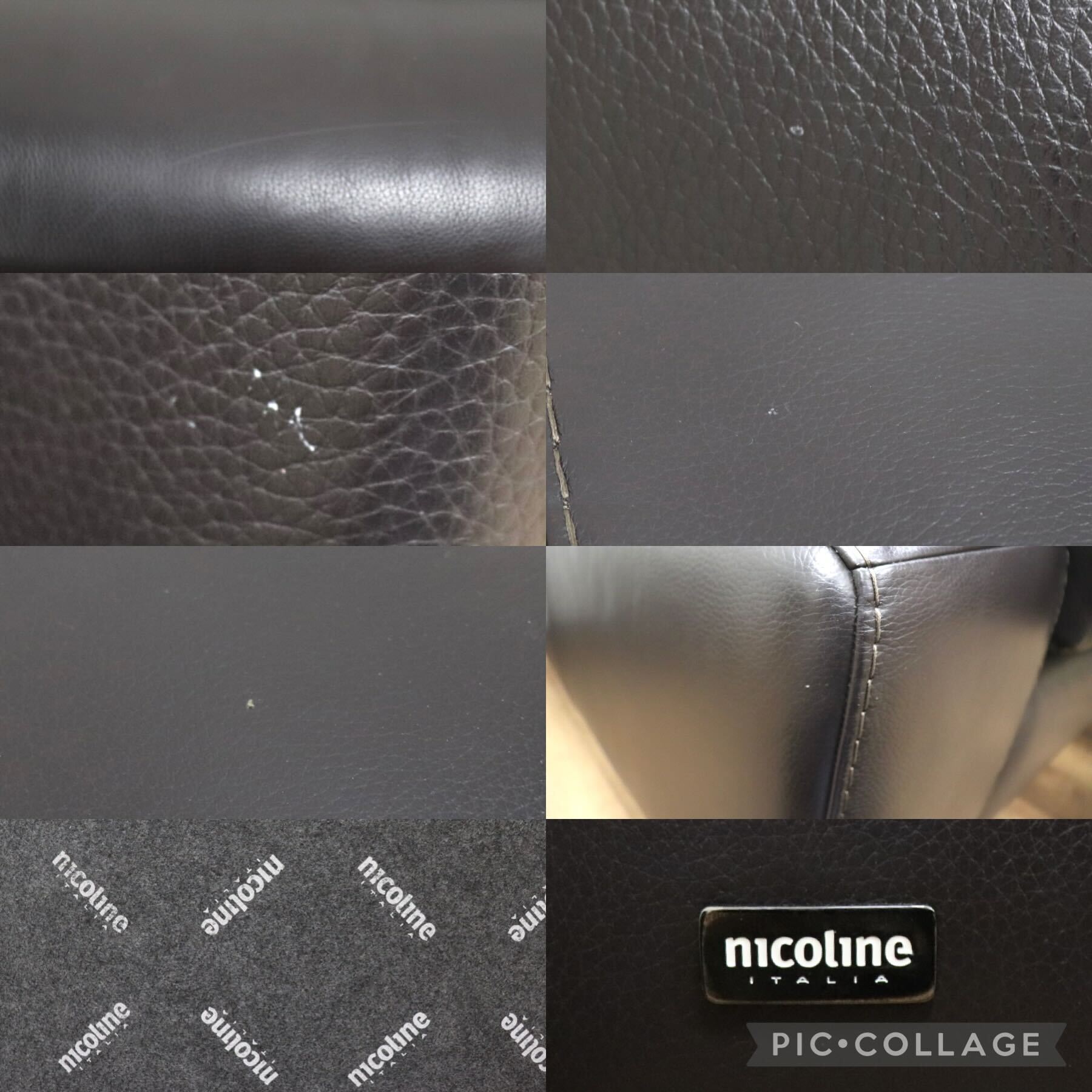 GMHK151○nicoline / ニコライン EGEO エジオ 3人掛けソファ トリプルソファ 総革 ブラウン イタリア 最高級 +CASA 定価約95万 展示品