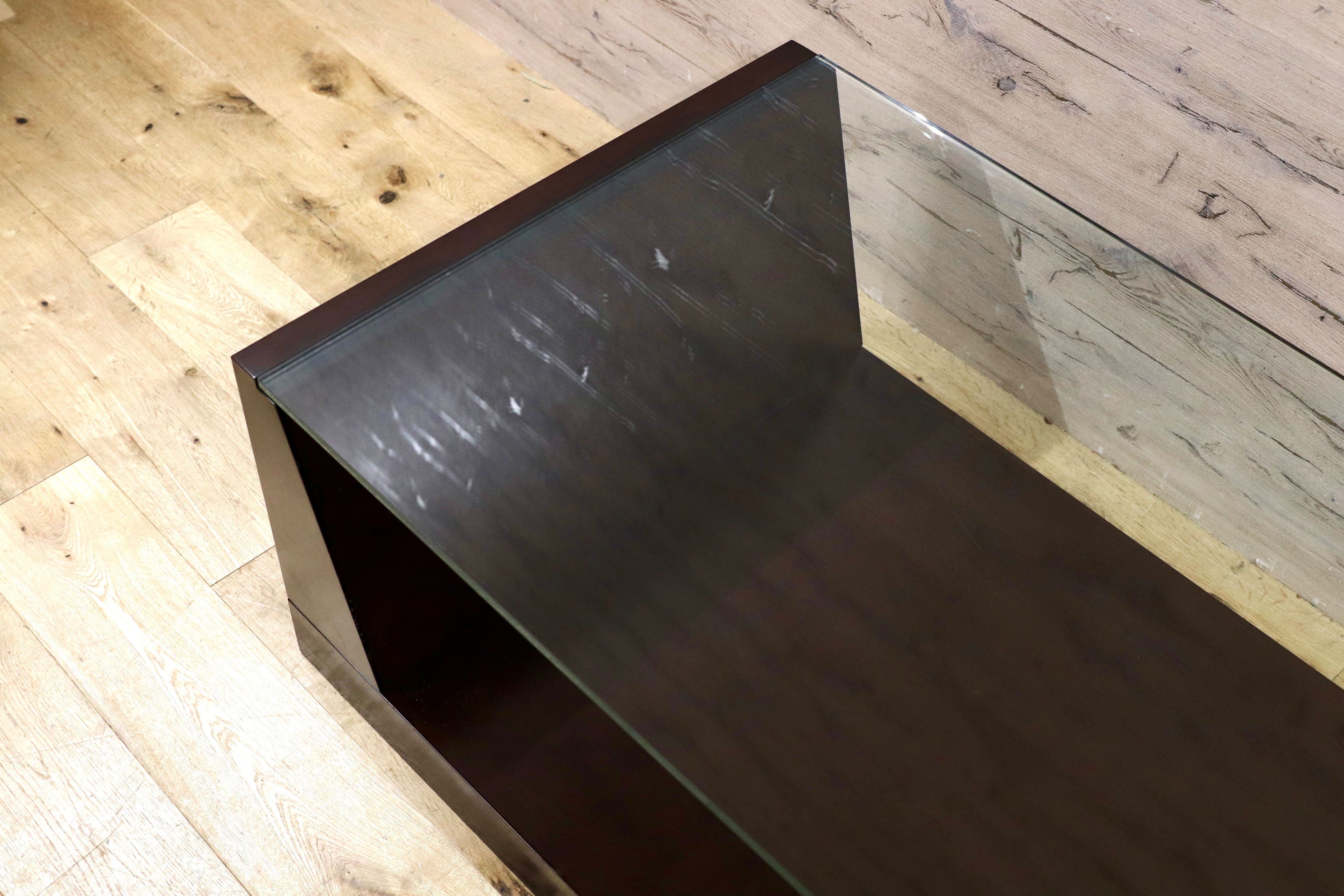 GMHK44○モリシゲ / MORISHIGE トリム センターテーブル リビングテーブル 応接 机 ガラステーブル IDC大塚家具