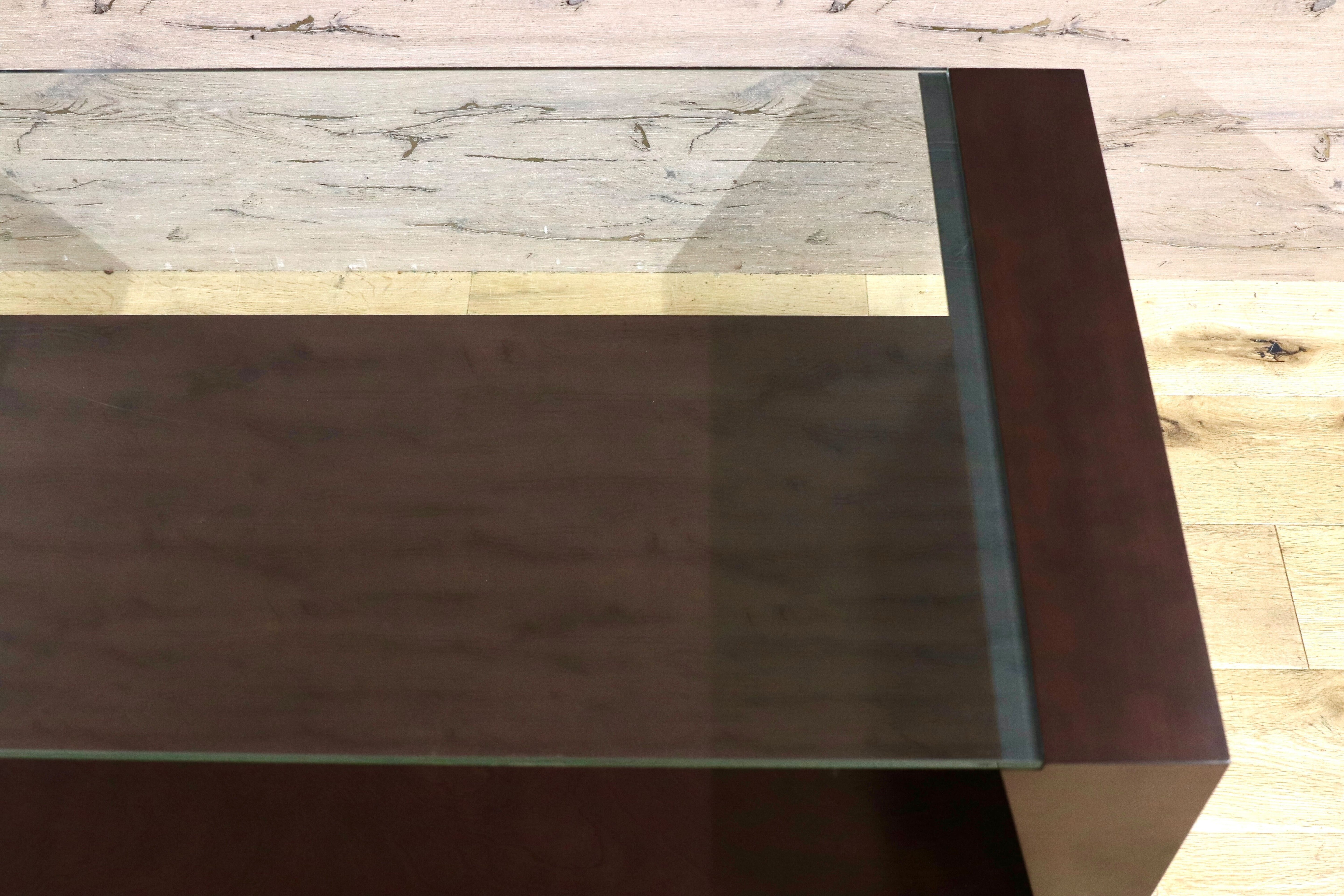 GMHK44○モリシゲ / MORISHIGE トリム センターテーブル リビングテーブル 応接 机 ガラステーブル IDC大塚家具