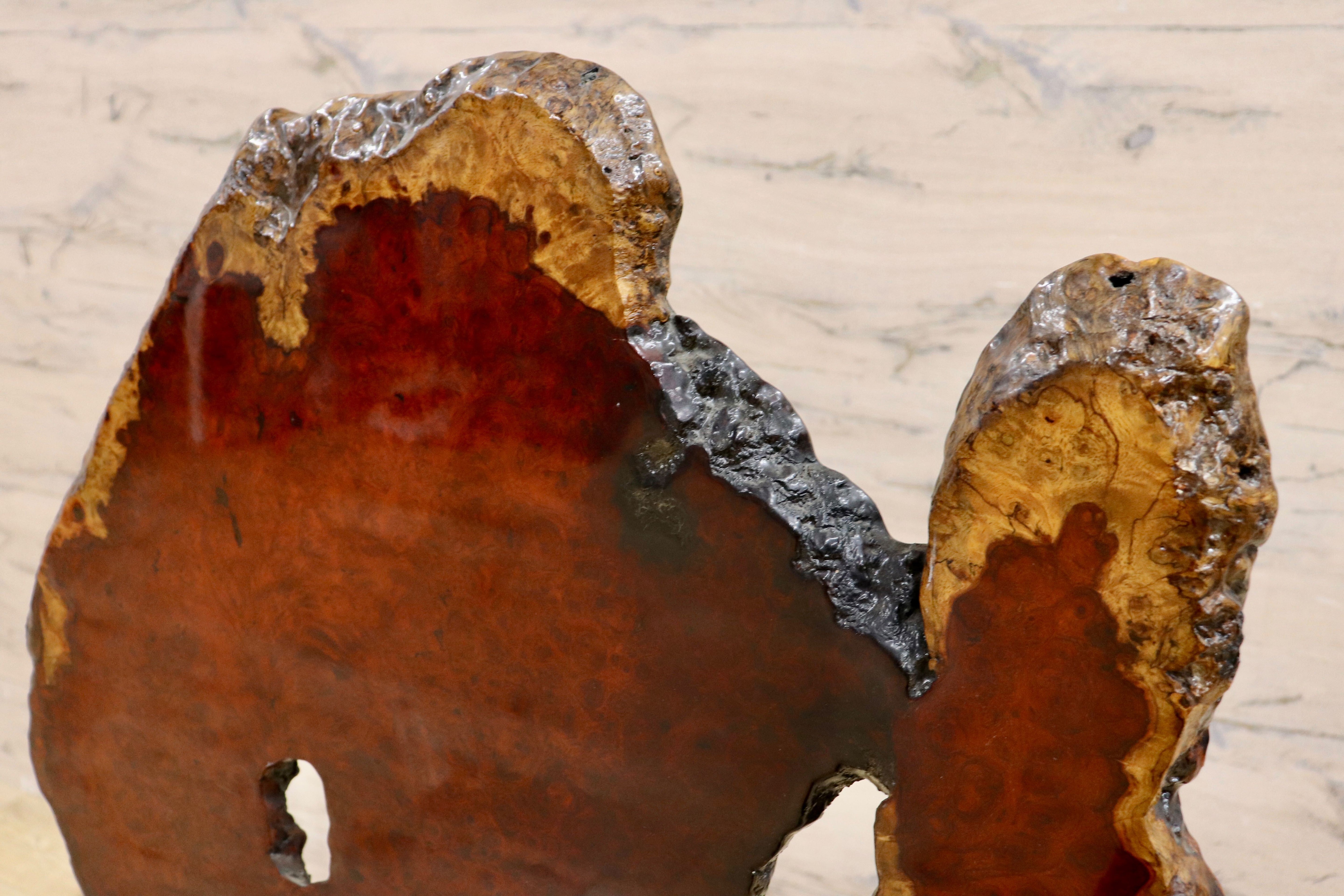 GMIS55○花梨材 一枚板 時計 置き時計 パーテーション 間仕切り 飾り板 和家具 和モダン 和室 古民家 無垢材 天然木