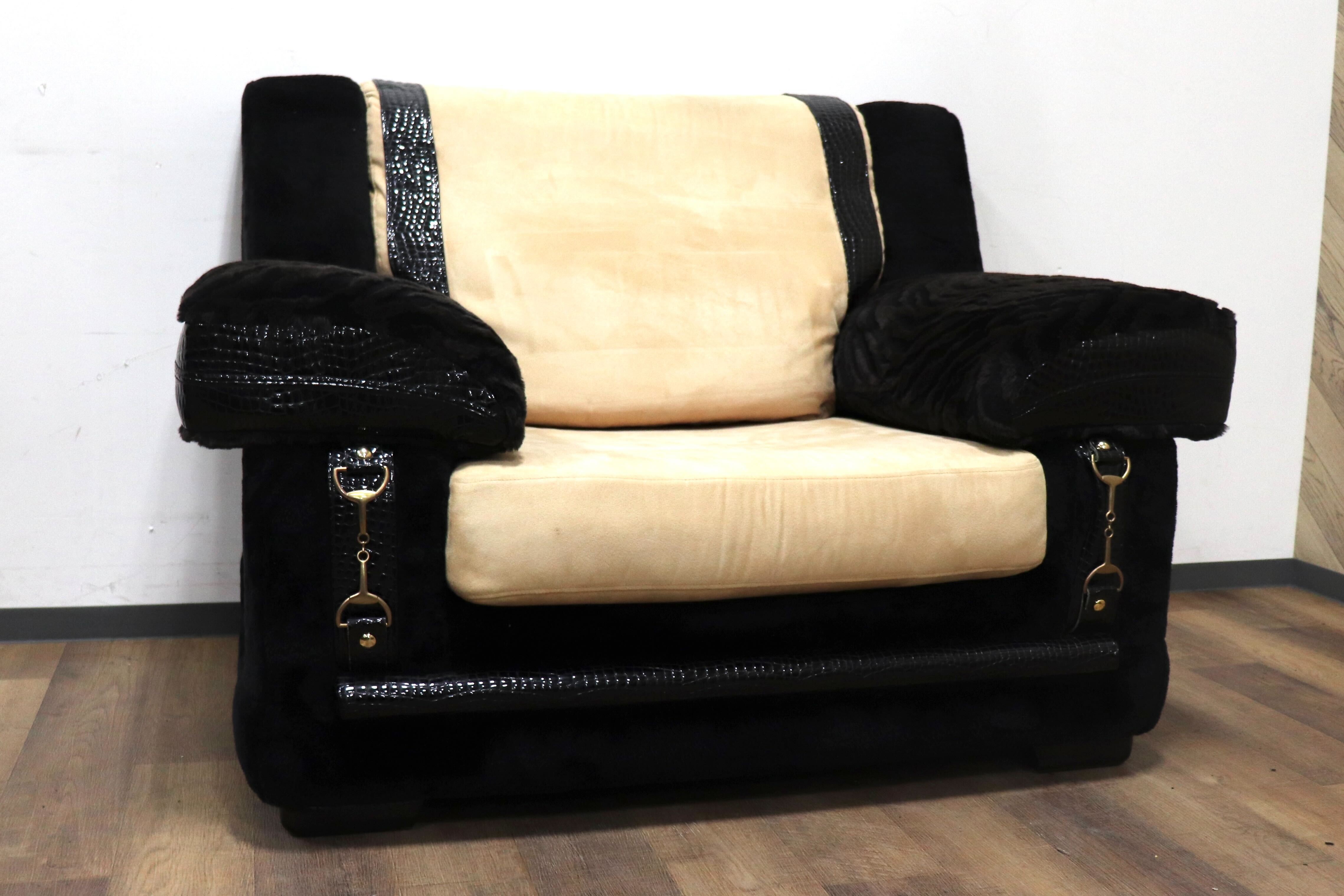 GMHK293B○Fromitaria / フォルミタリア Paolo GUCCI パオロ グッチ 1人掛けソファ シングルソファ イタリア最高峰 布張り クラシック