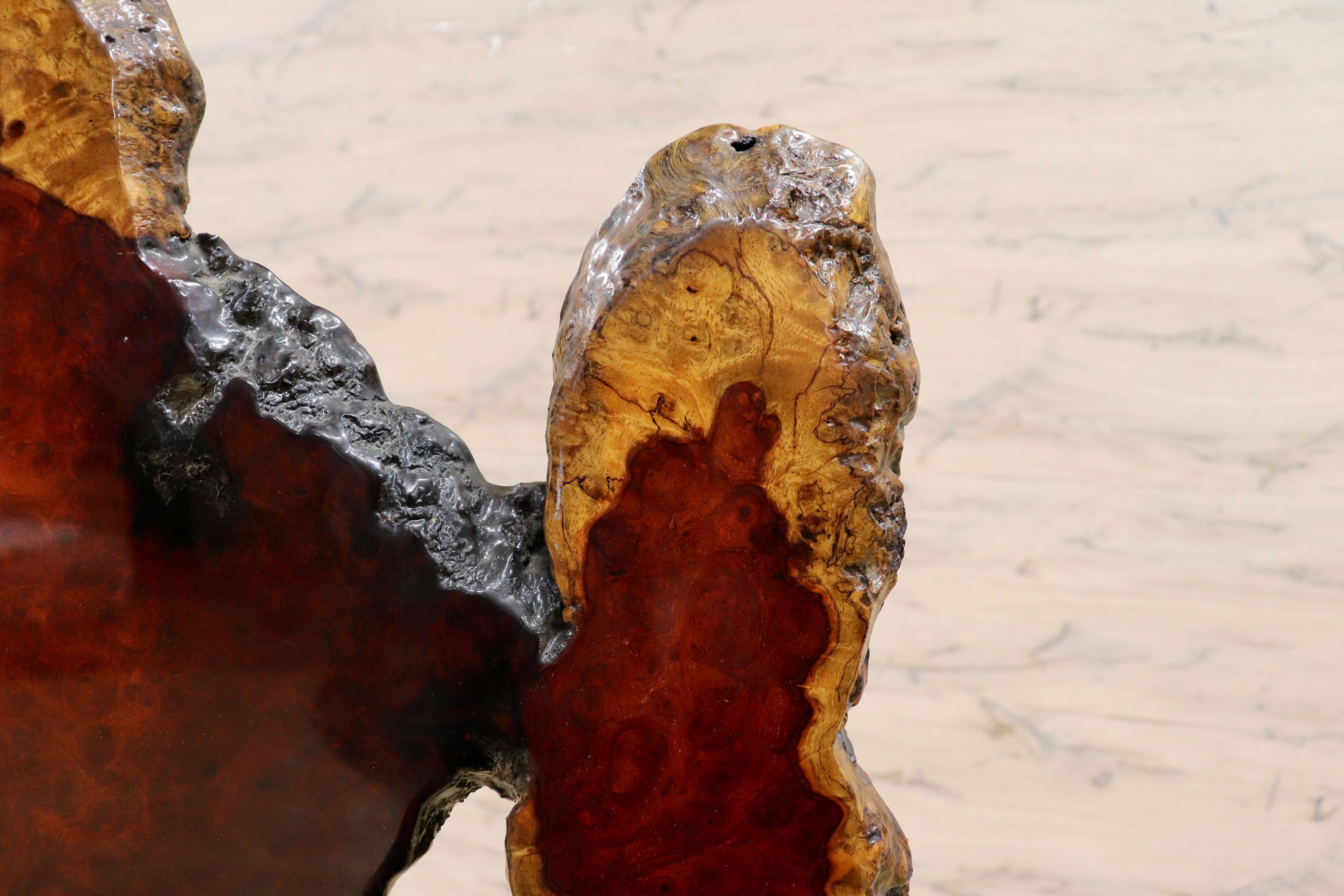 GMIS55○花梨材 一枚板 時計 置き時計 パーテーション 間仕切り 飾り板 和家具 和モダン 和室 古民家 無垢材 天然木