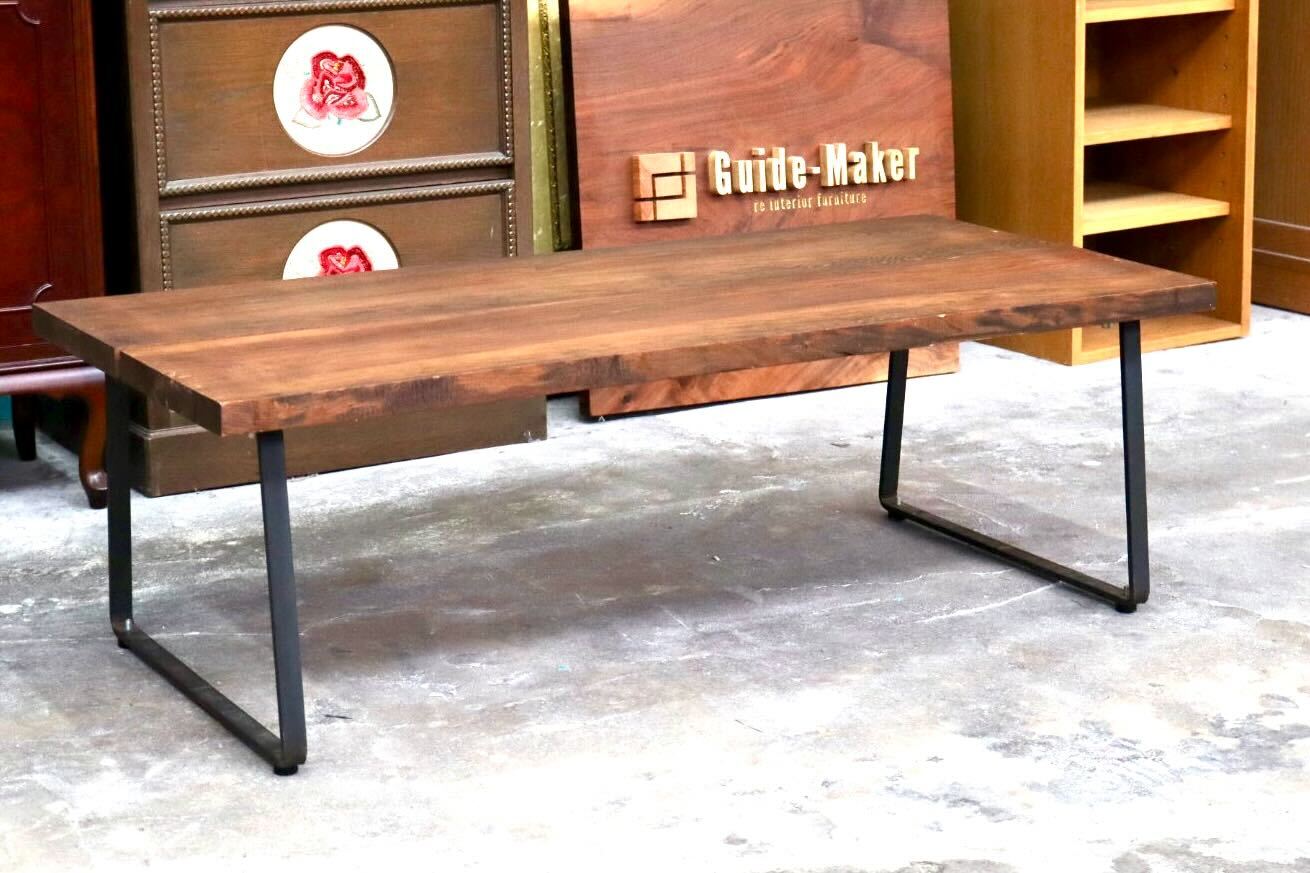 GMIH427B○長椅子 ベンチ チェア 花台 机 ローテーブル 無垢材 インダストリアル ヴィンテージ
