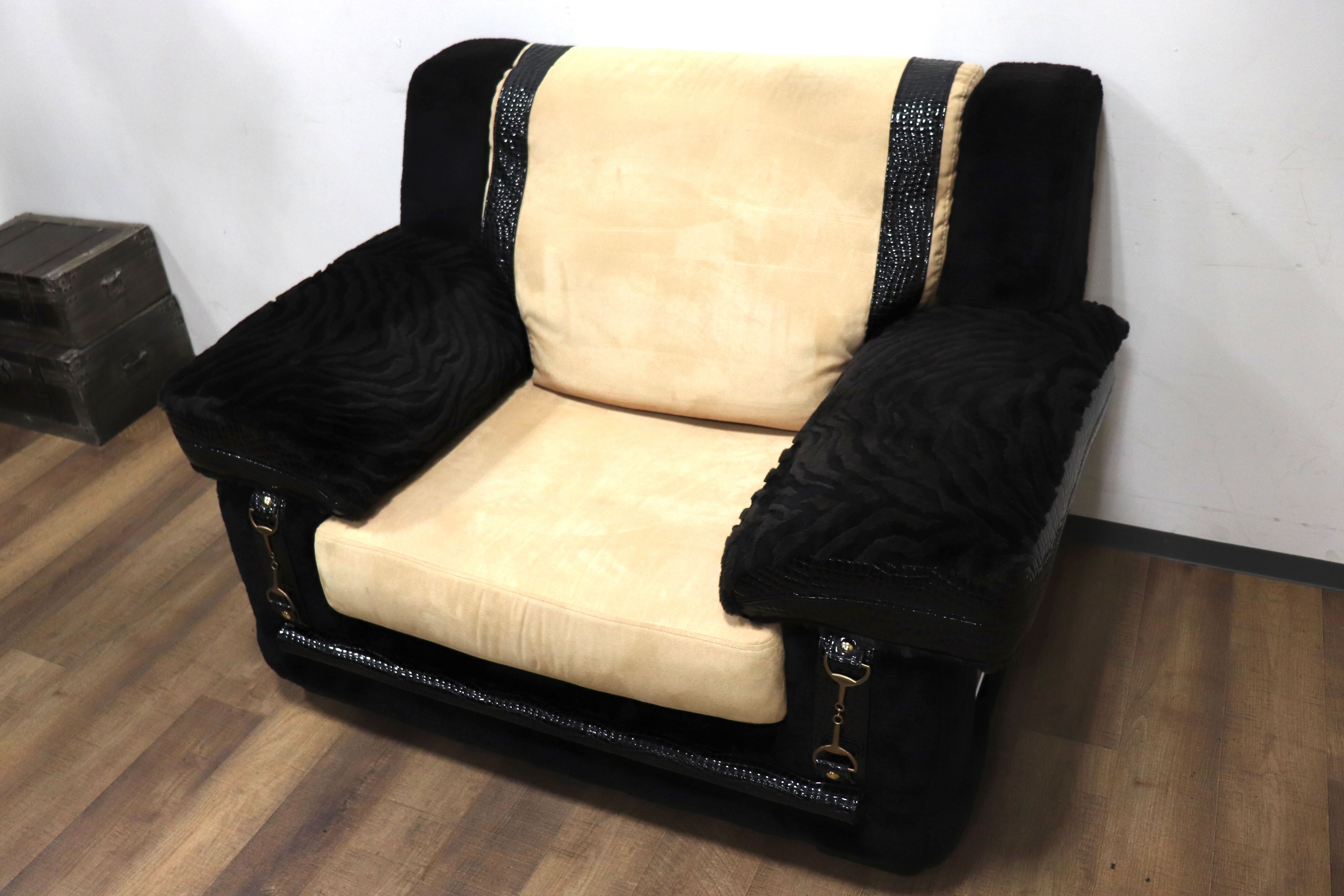 GMHK293B○Fromitaria / フォルミタリア Paolo GUCCI パオロ グッチ 1人掛けソファ シングルソファ イタリア最高峰 布張り クラシック